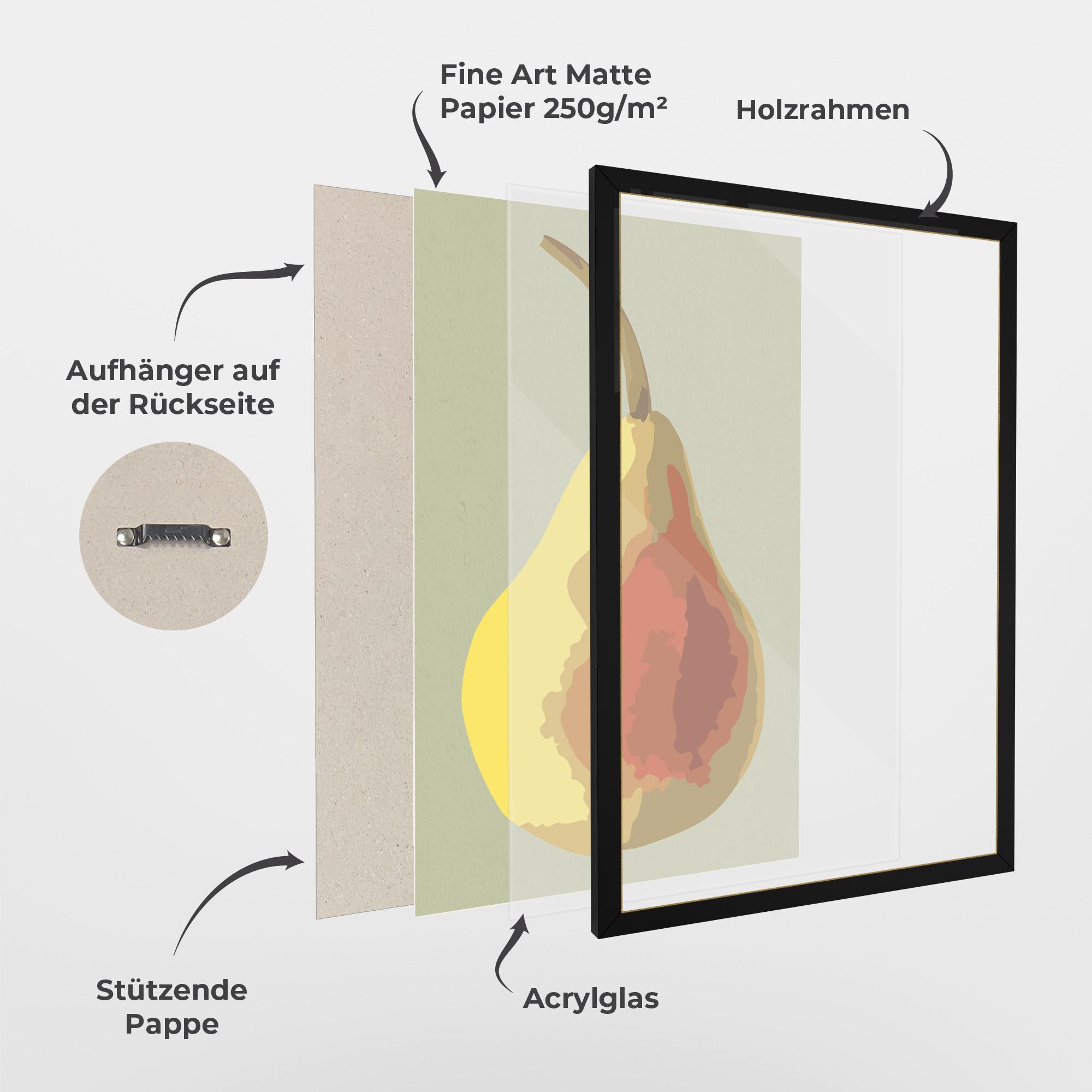 Gerahmte Poster Pear Art mockup 1