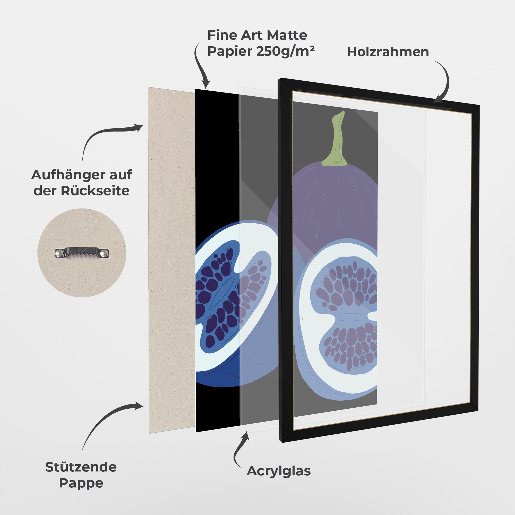 Gerahmte Poster Purple Fruit mockup 1