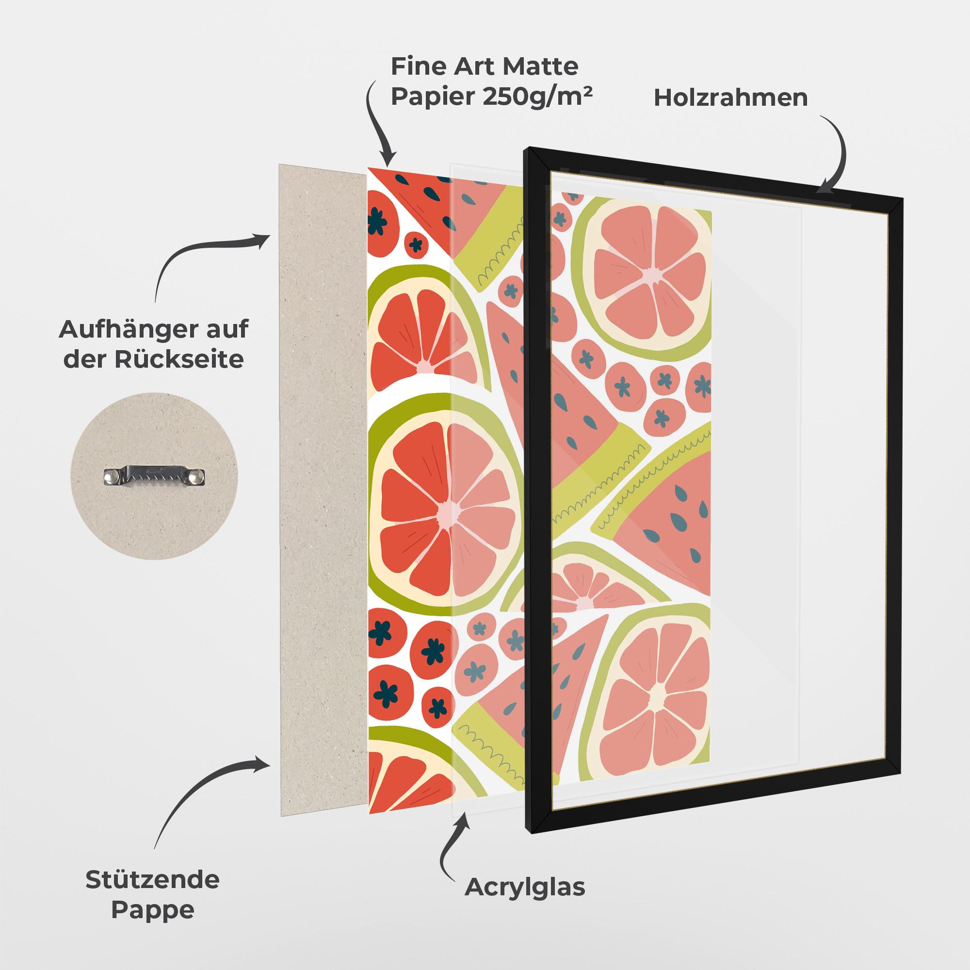 Gerahmte Poster Watermelon mockup 1