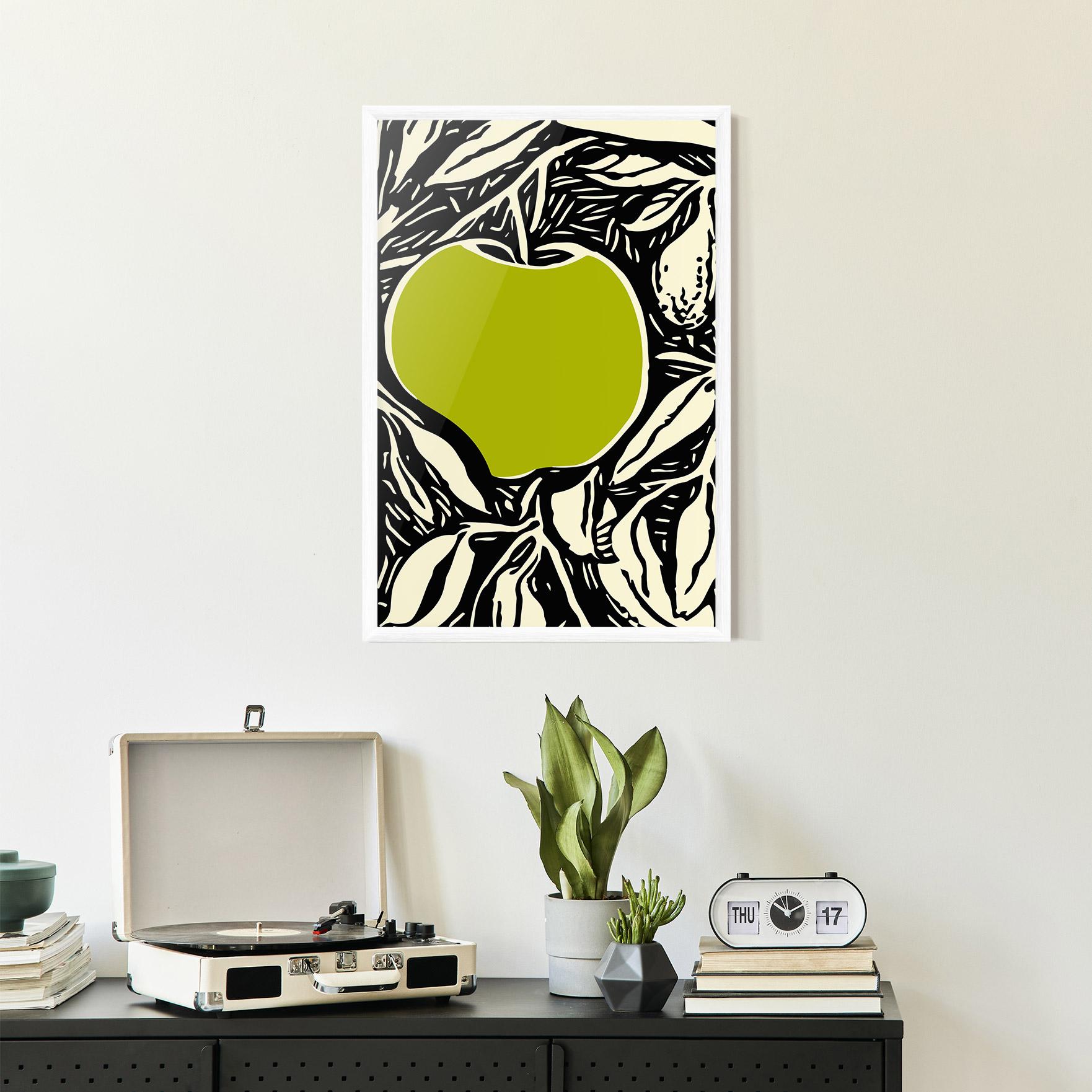 Gerahmte Poster Green Apple mockup 2