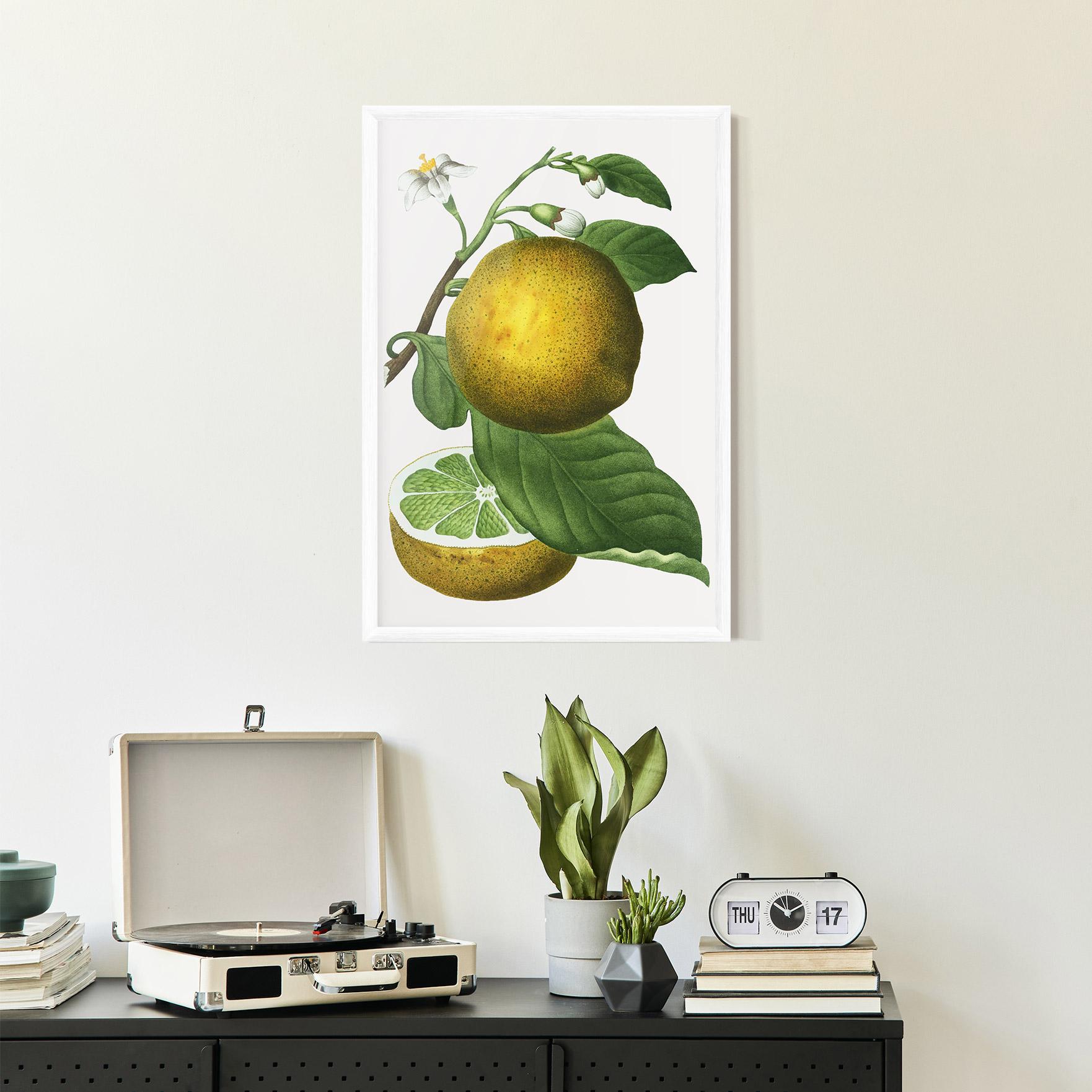 Gerahmte Poster Lime Flower mockup 2