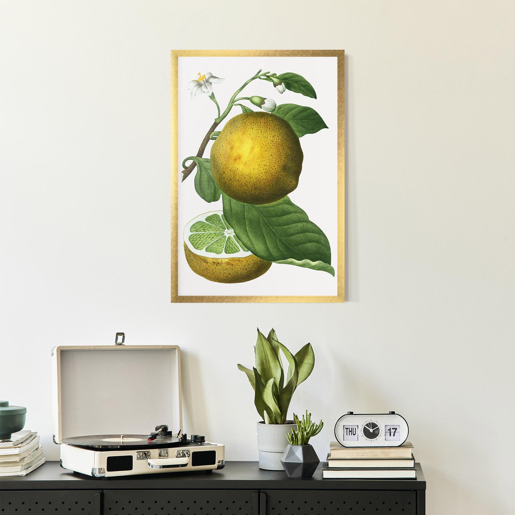 Gerahmte Poster Lime Flower mockup 2