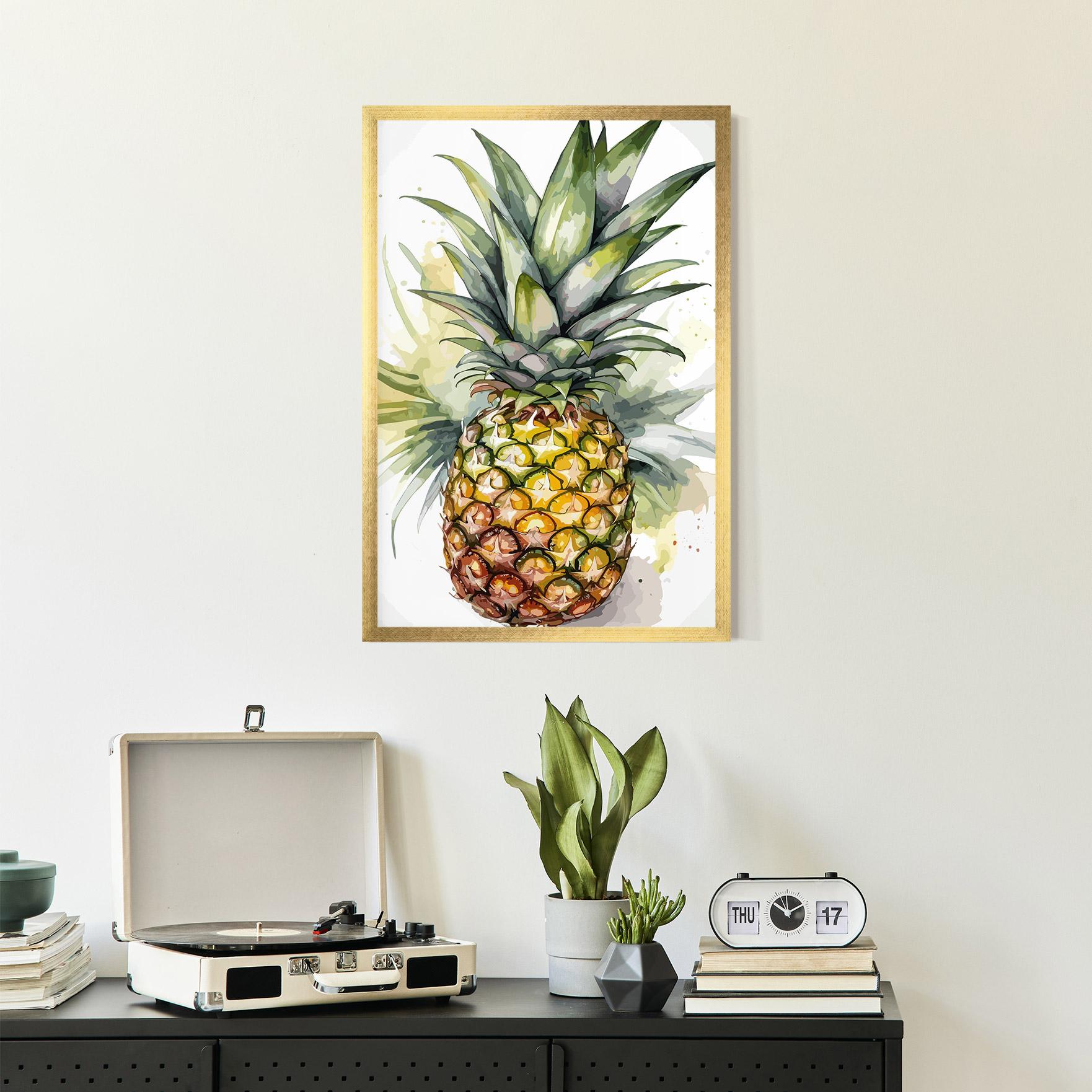 Gerahmte Poster Pineapple mockup 2