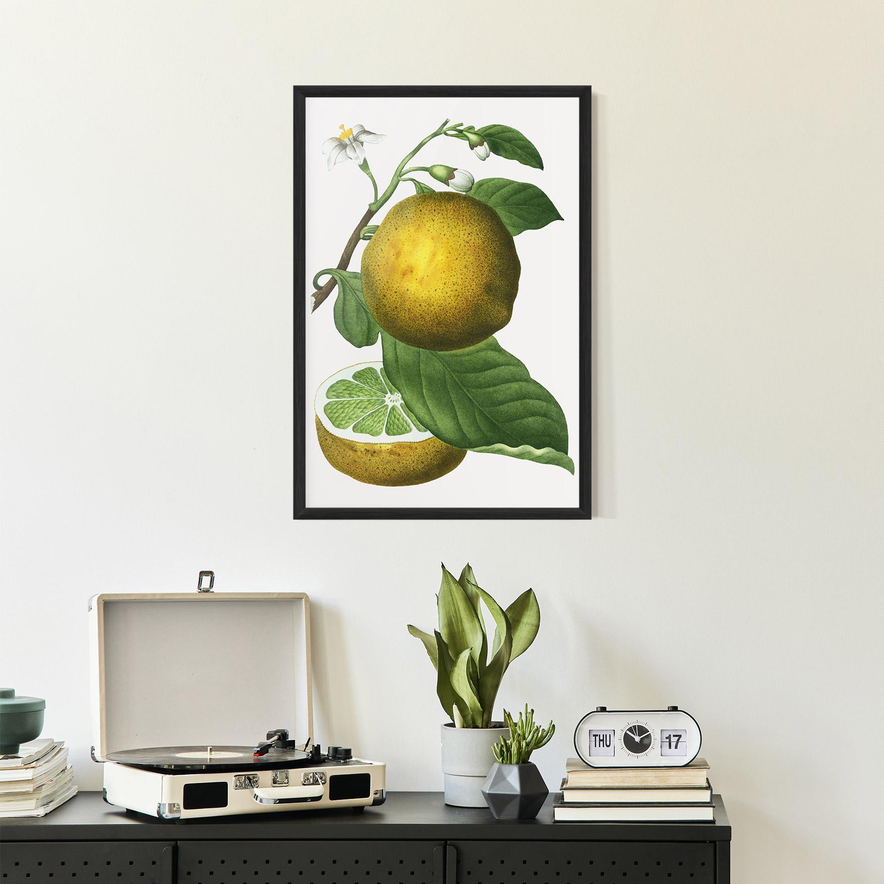 Gerahmte Poster Lime Flower mockup 2