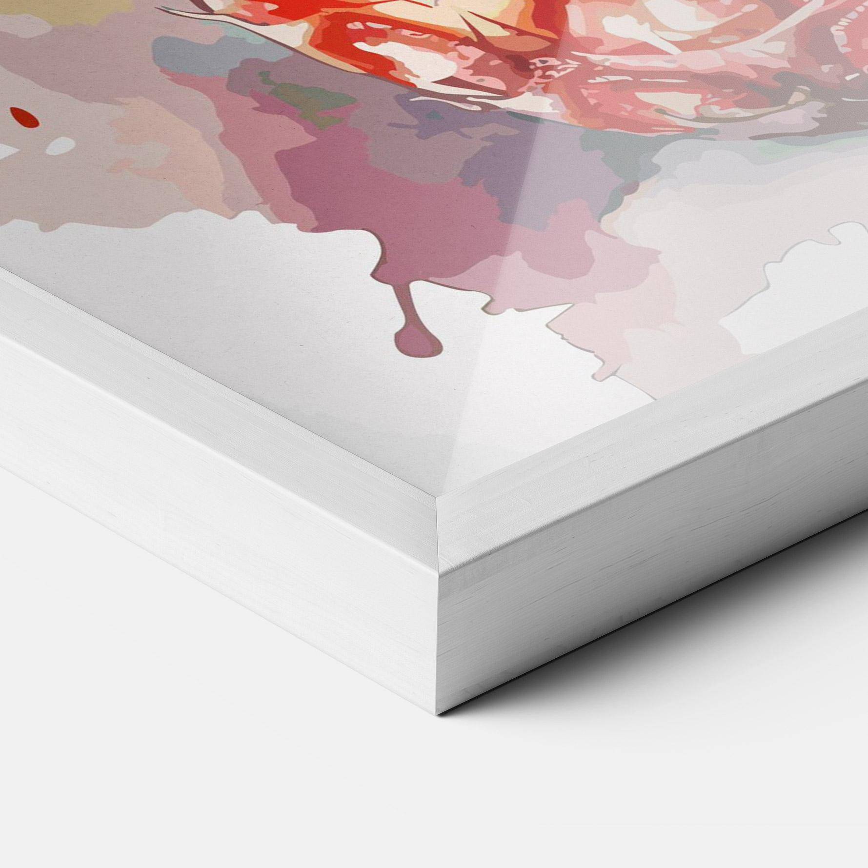 Gerahmte Poster Pineapple Watercolor mockup 3