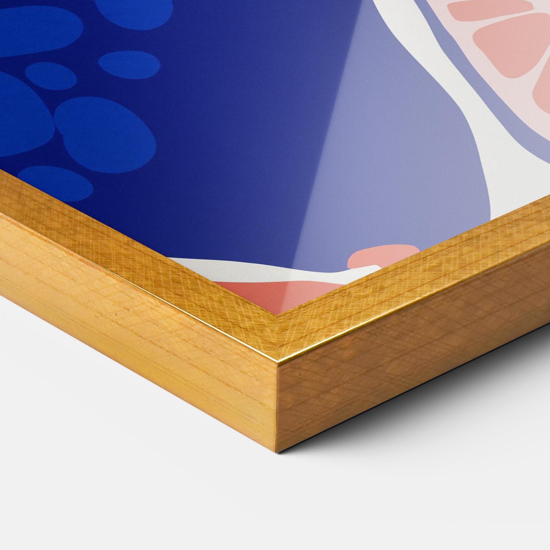 Gerahmte Poster Blue Pink Fruit mockup 3