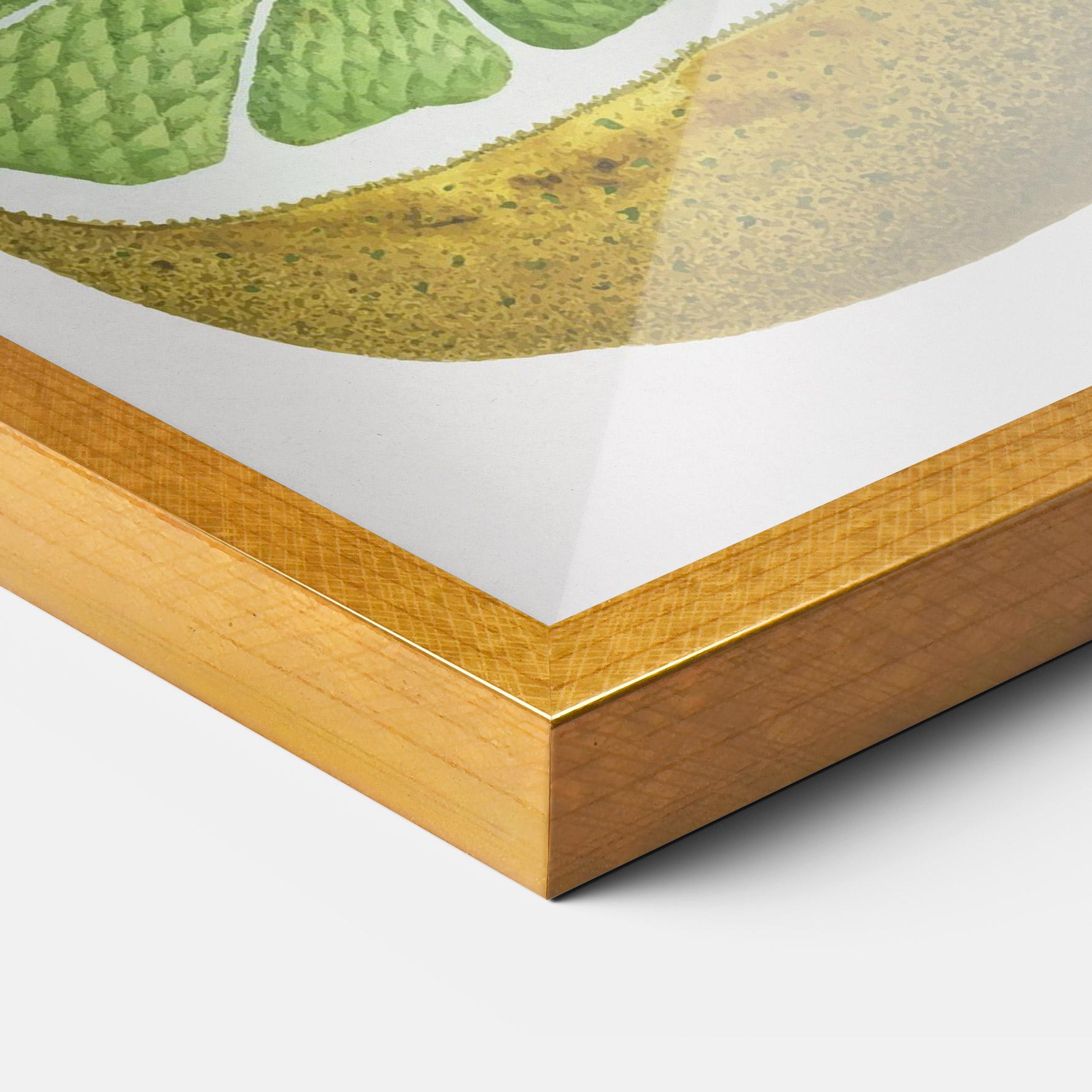 Gerahmte Poster Lime Flower mockup 3