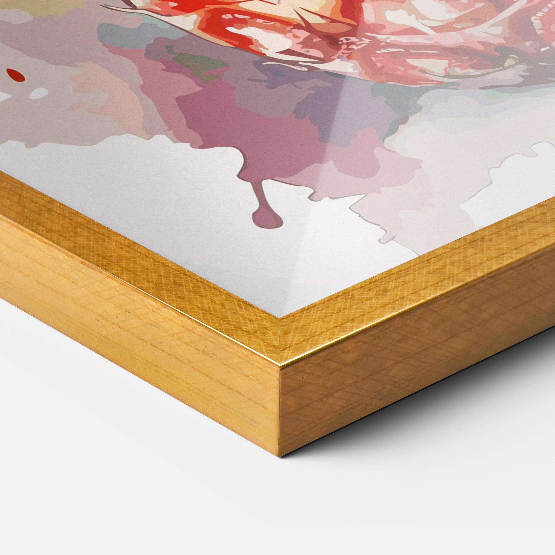 Gerahmte Poster Pineapple Watercolor mockup 3