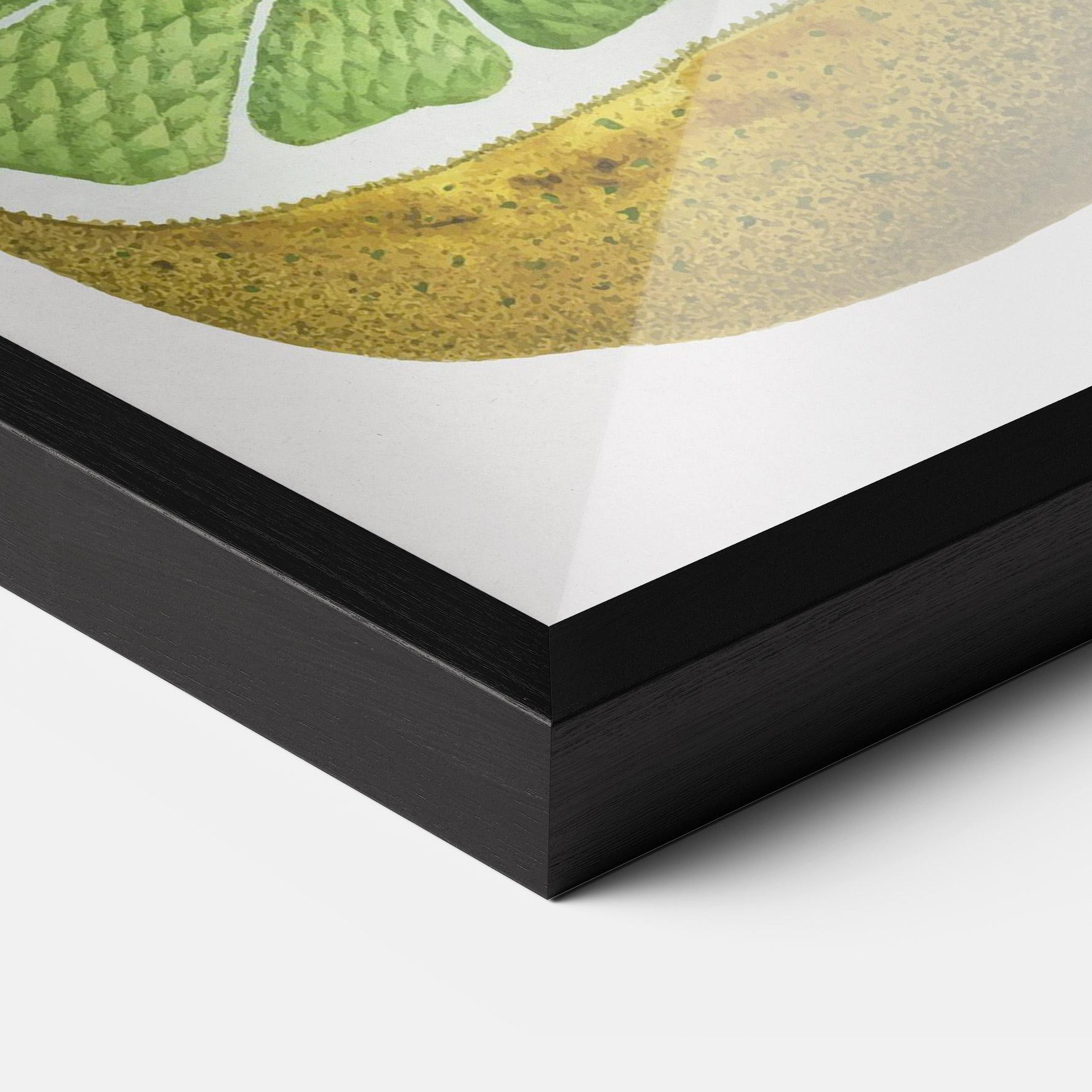Gerahmte Poster Lime Flower mockup 3