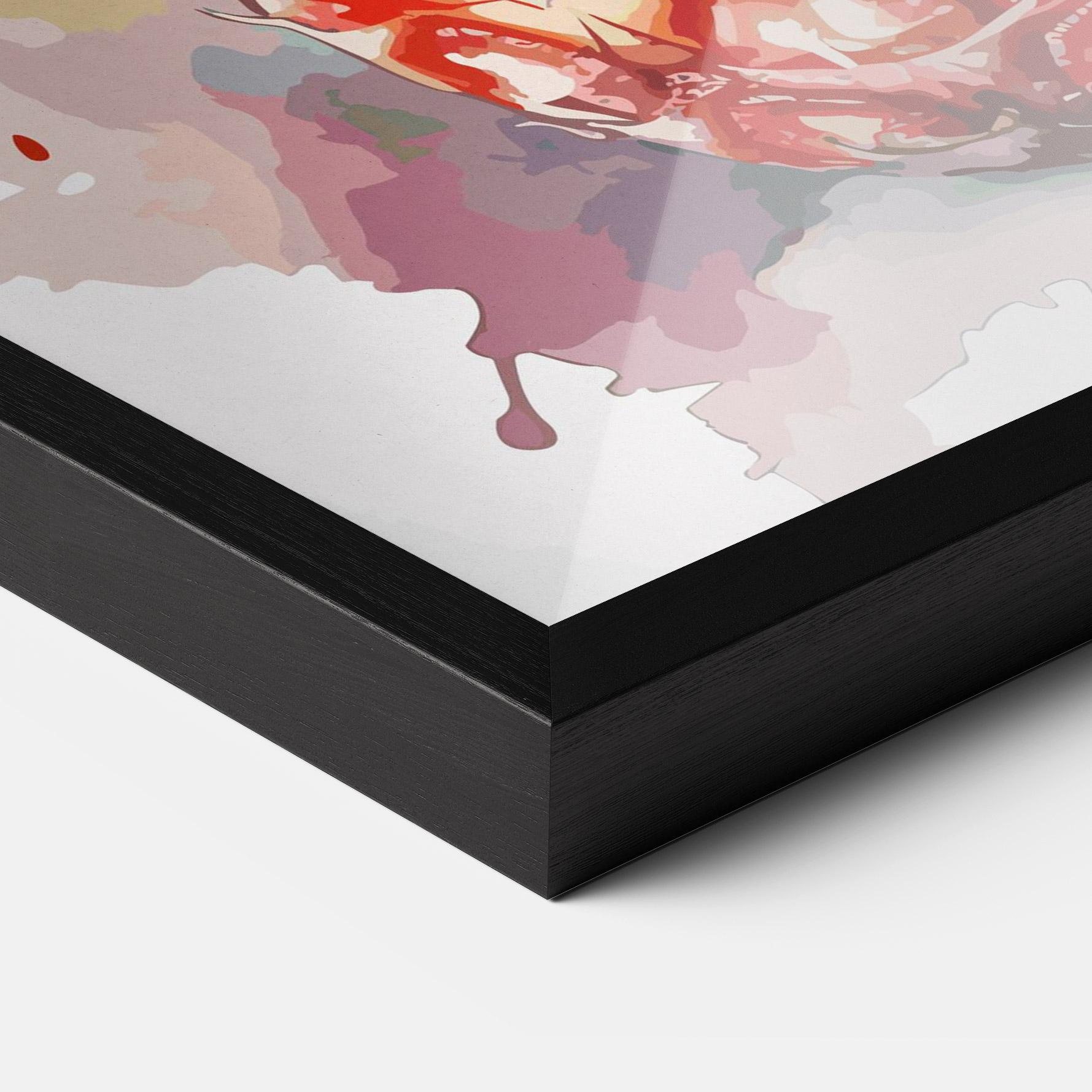 Gerahmte Poster Pineapple Watercolor mockup 3