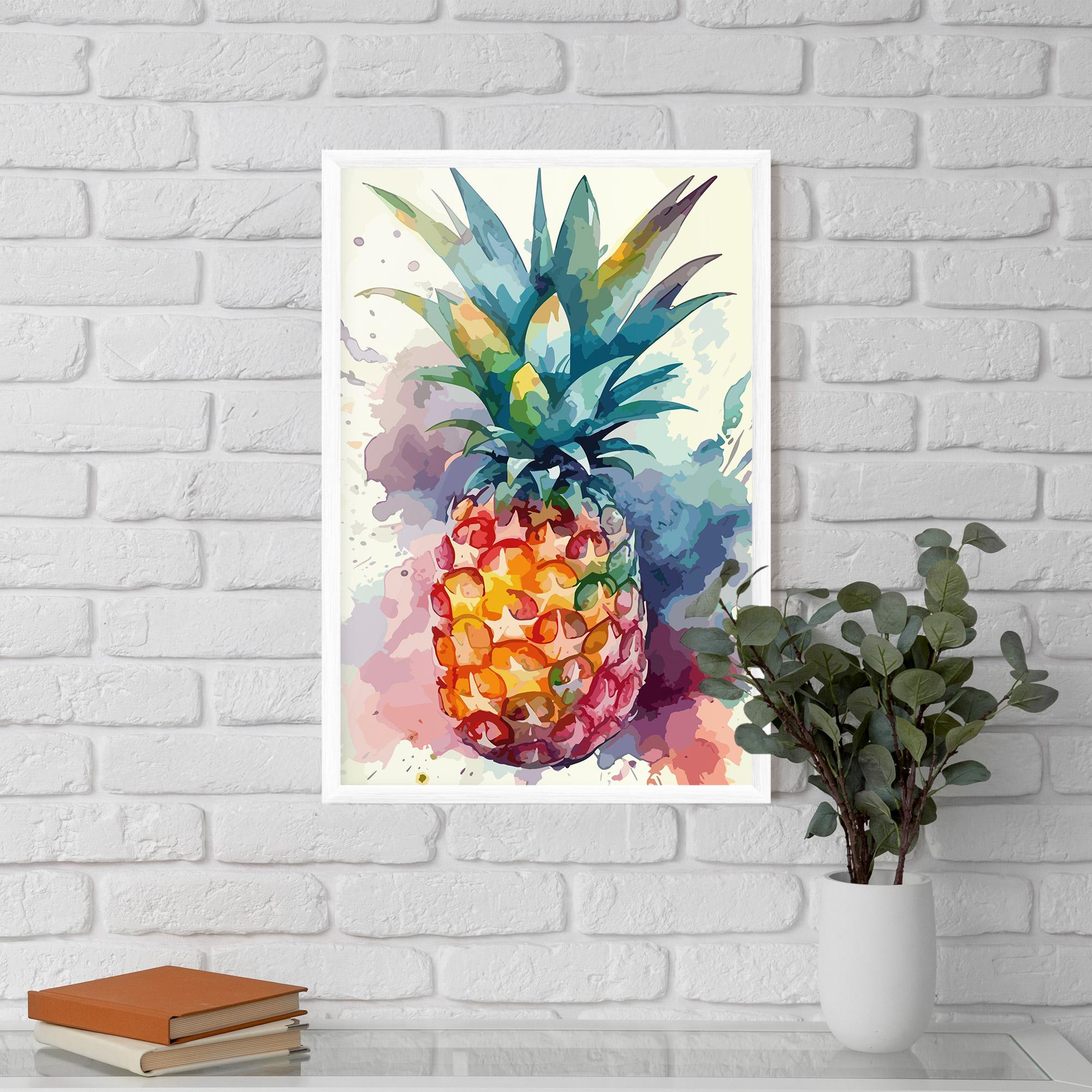 Gerahmte Poster Colorful Pineapple mockup 5
