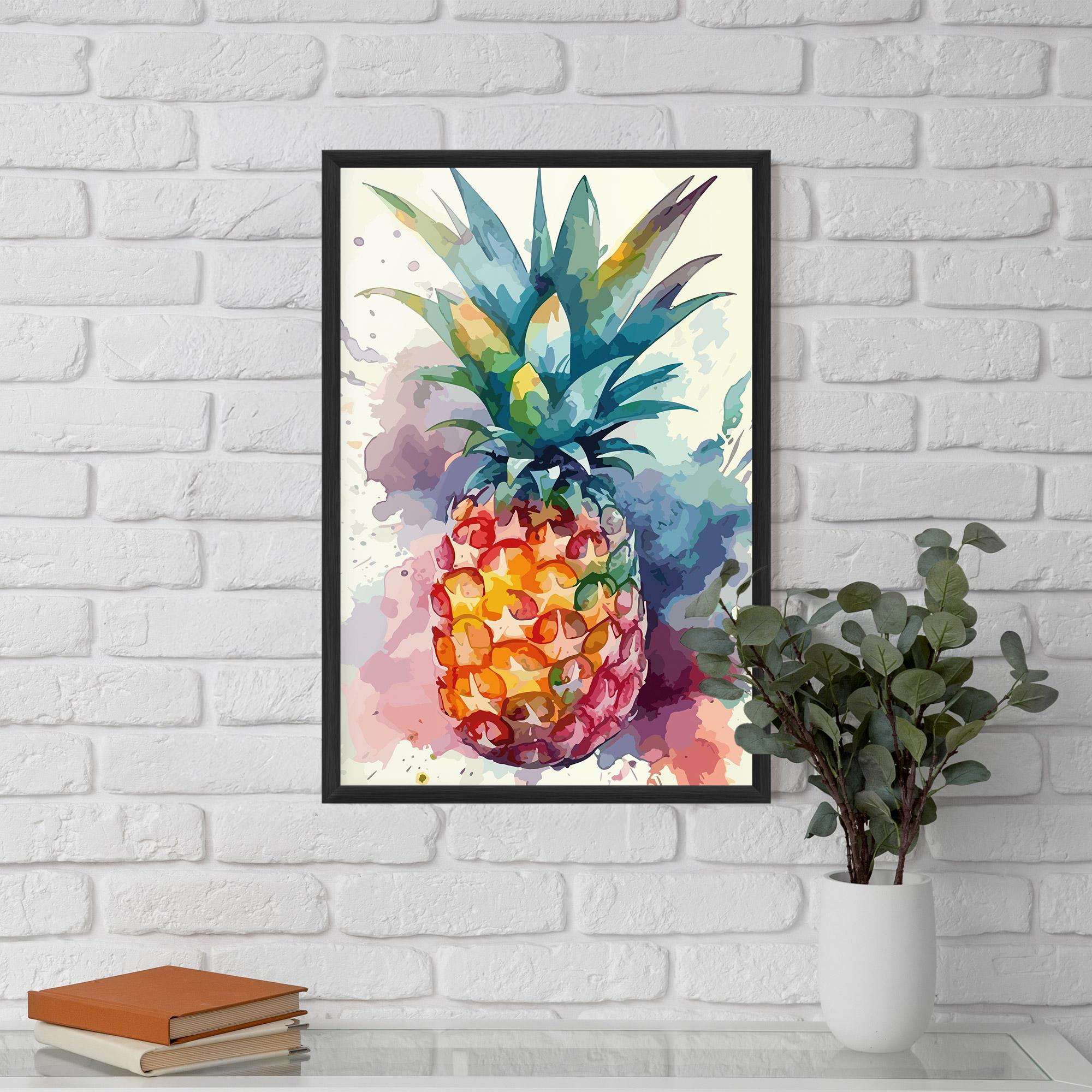 Gerahmte Poster Colorful Pineapple mockup 5