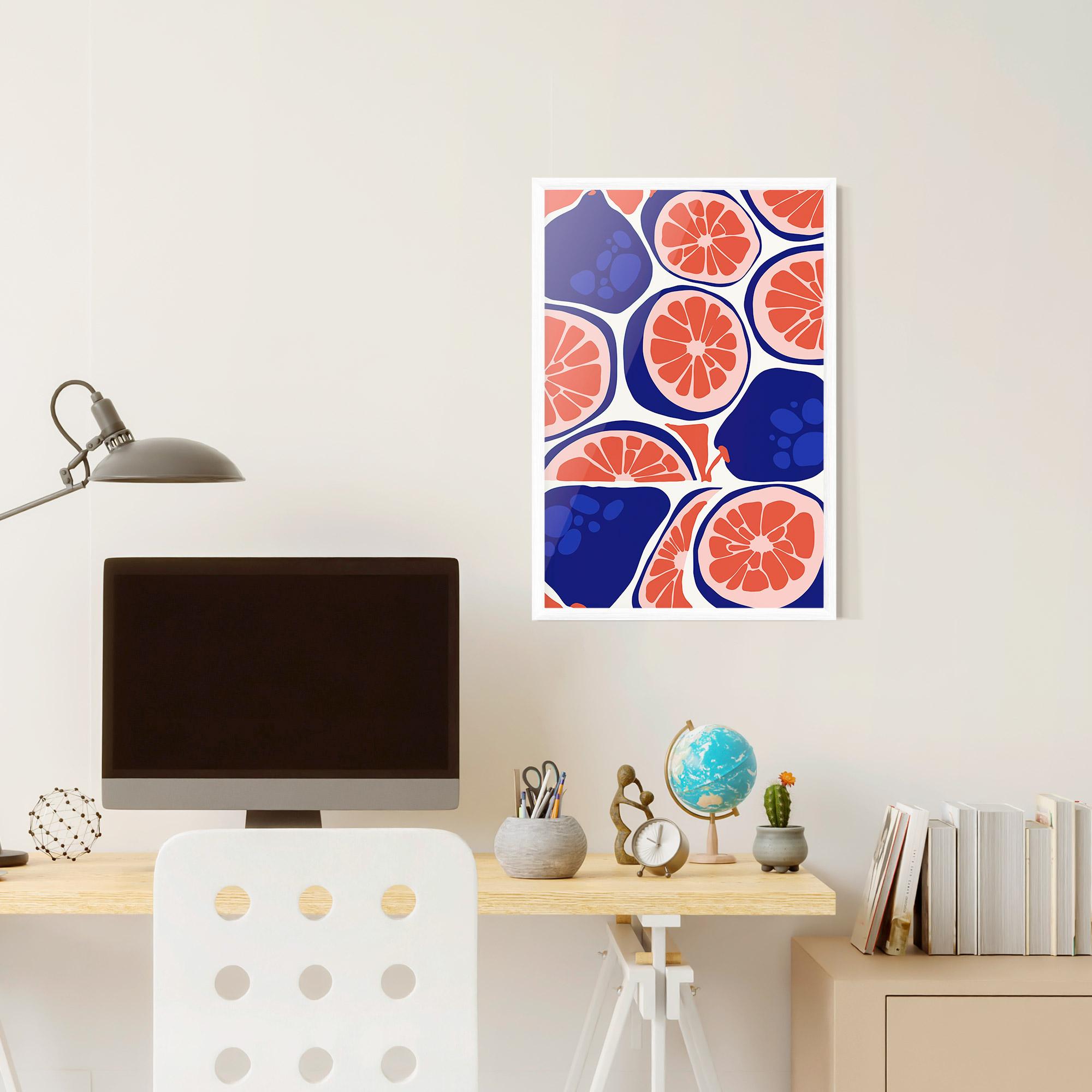 Gerahmte Poster Blue Pink Fruit mockup 6