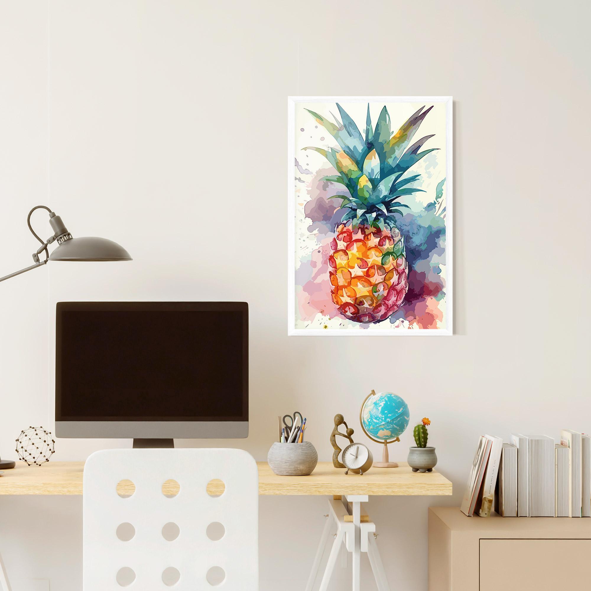 Gerahmte Poster Colorful Pineapple mockup 6