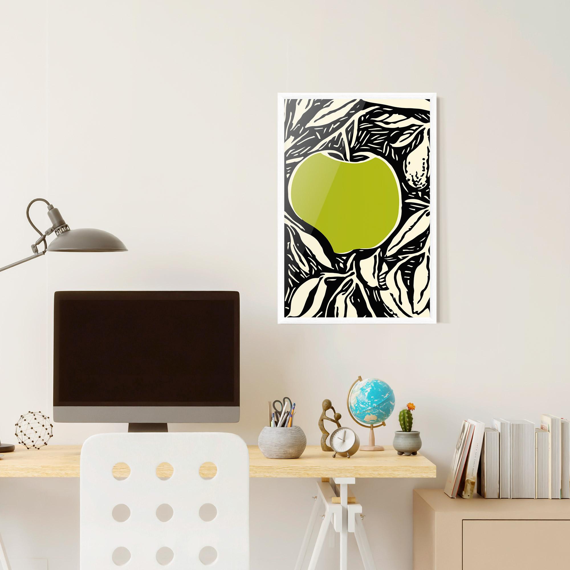 Gerahmte Poster Green Apple mockup 6