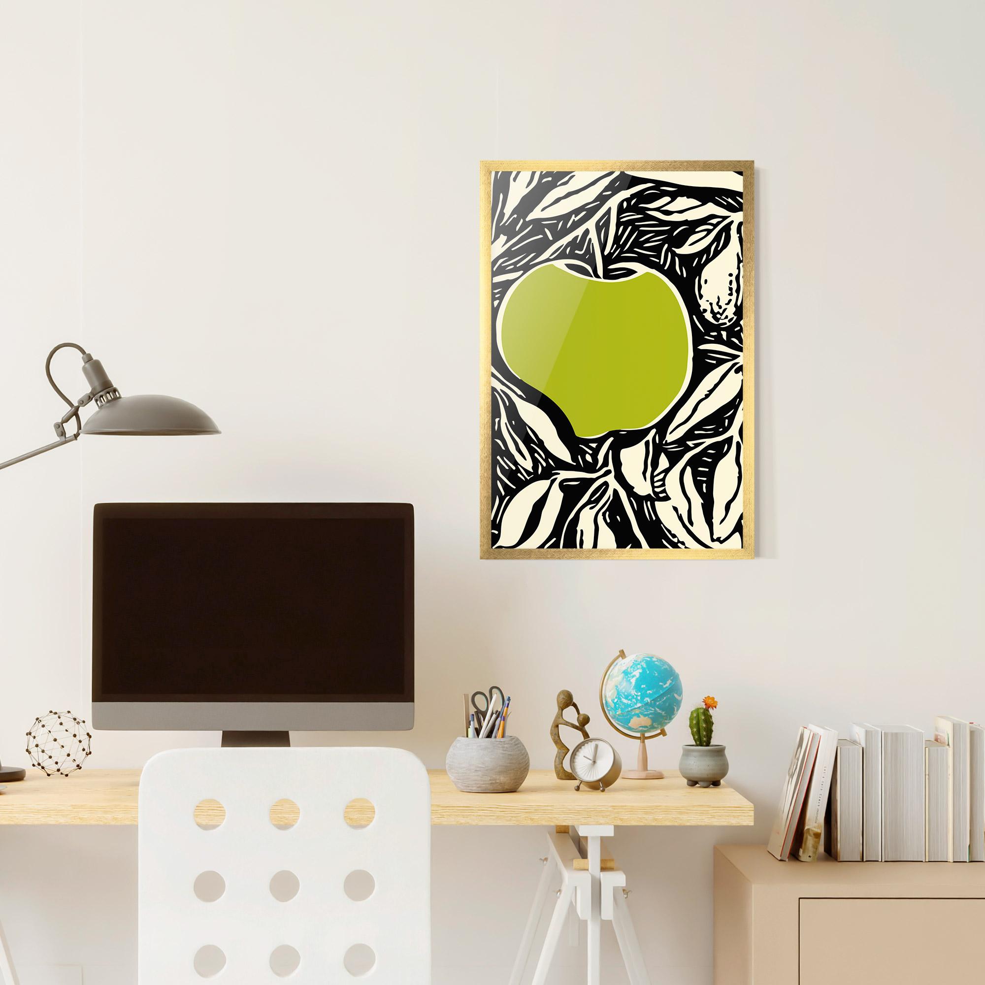 Gerahmte Poster Green Apple mockup 6