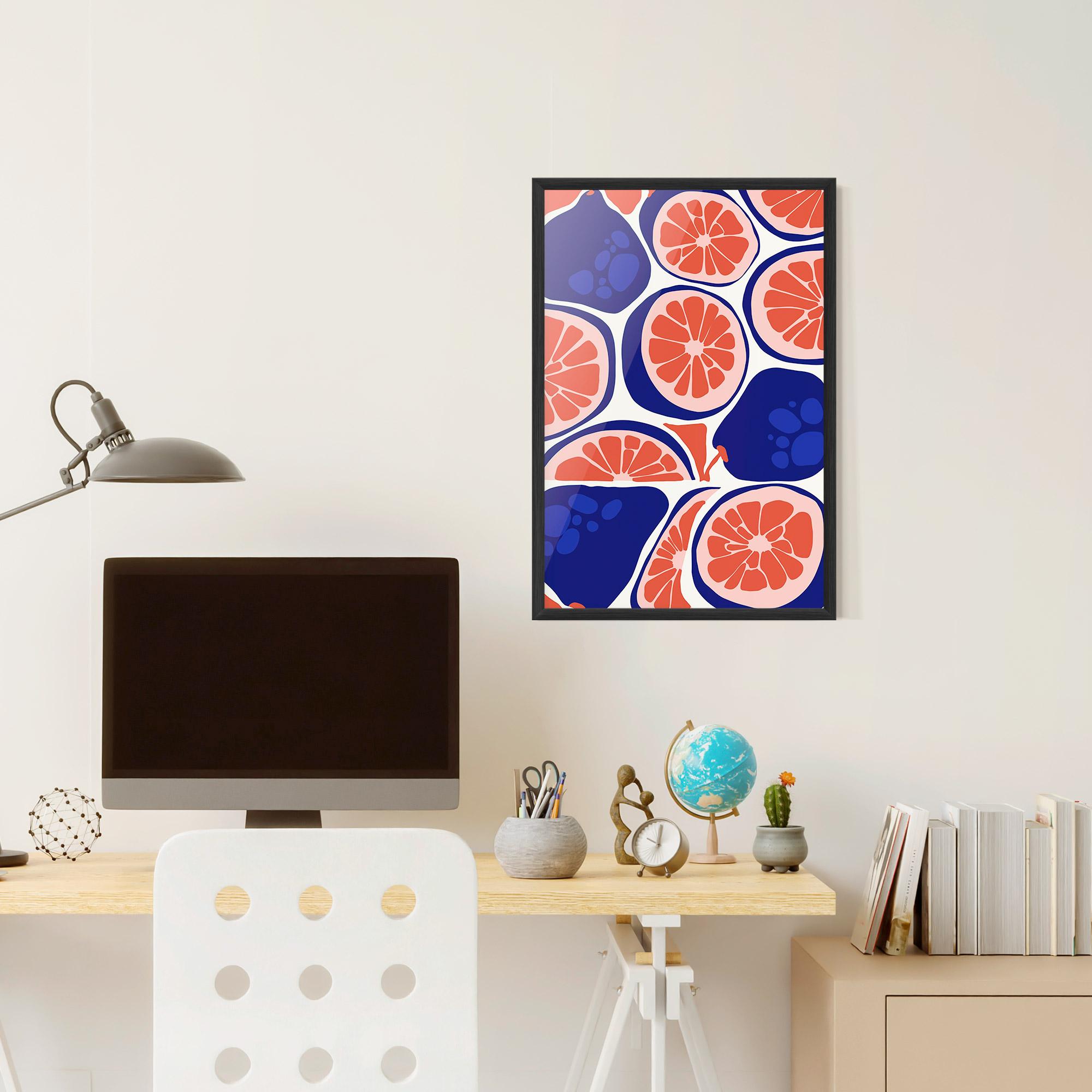 Gerahmte Poster Blue Pink Fruit mockup 6