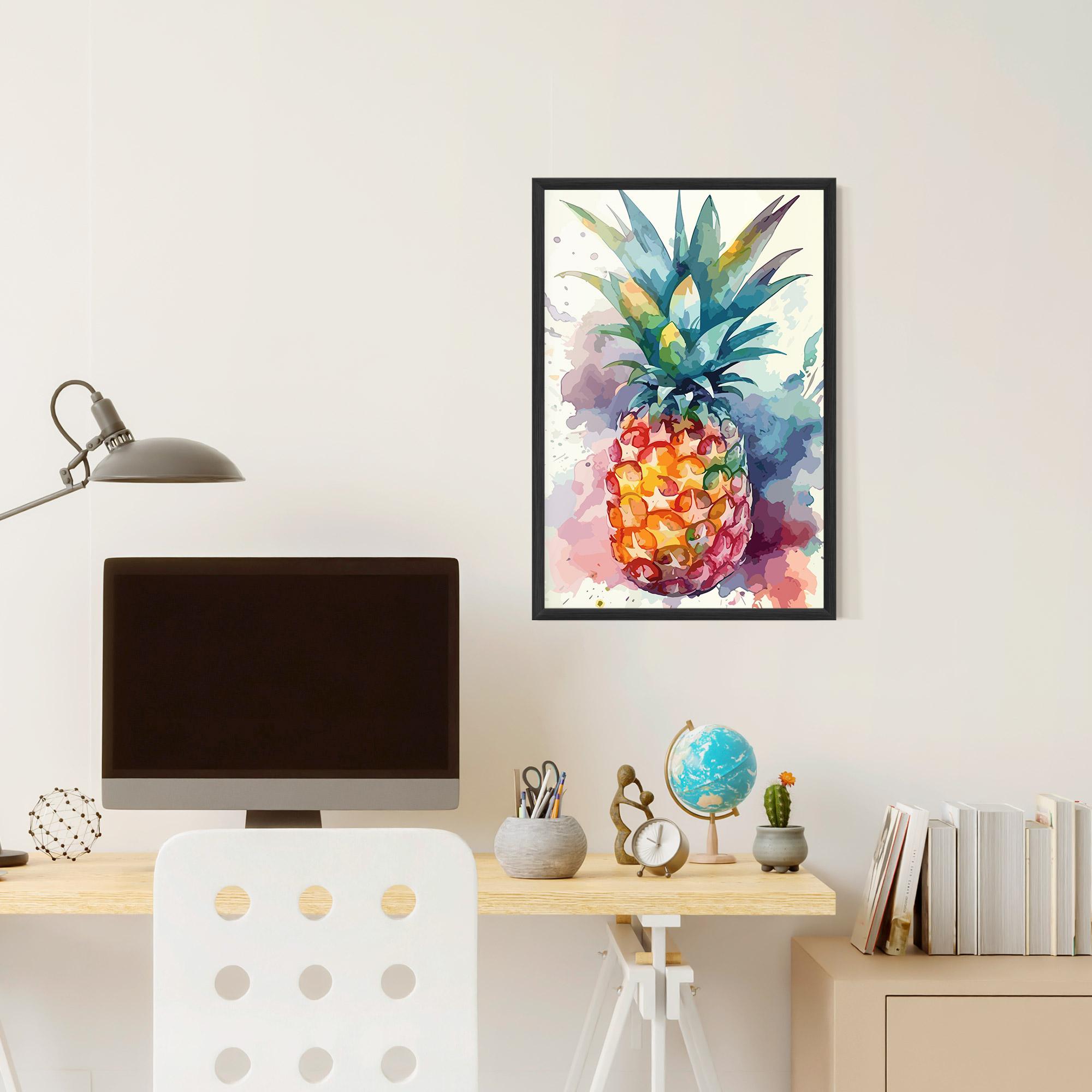 Gerahmte Poster Colorful Pineapple mockup 6