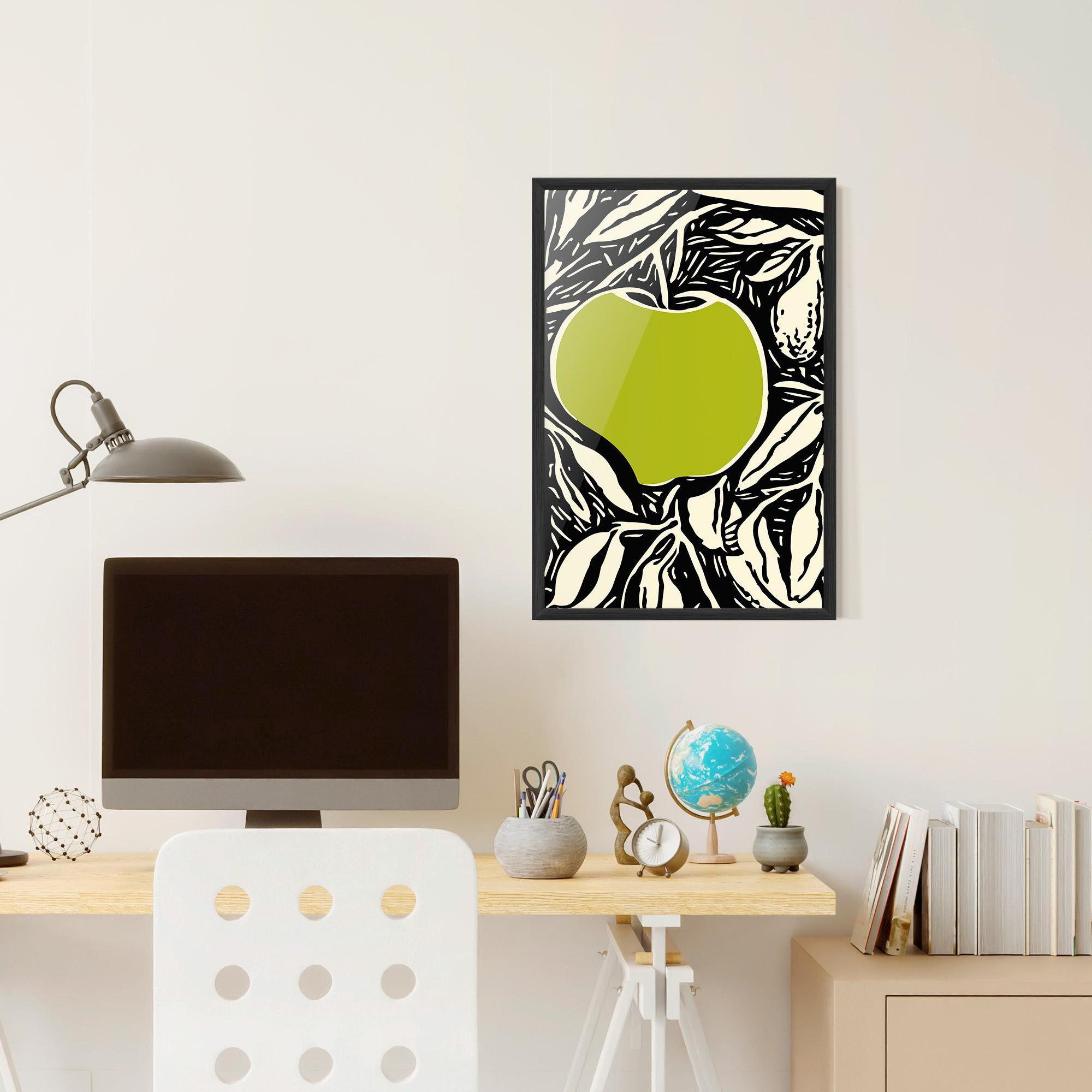 Gerahmte Poster Green Apple mockup 6