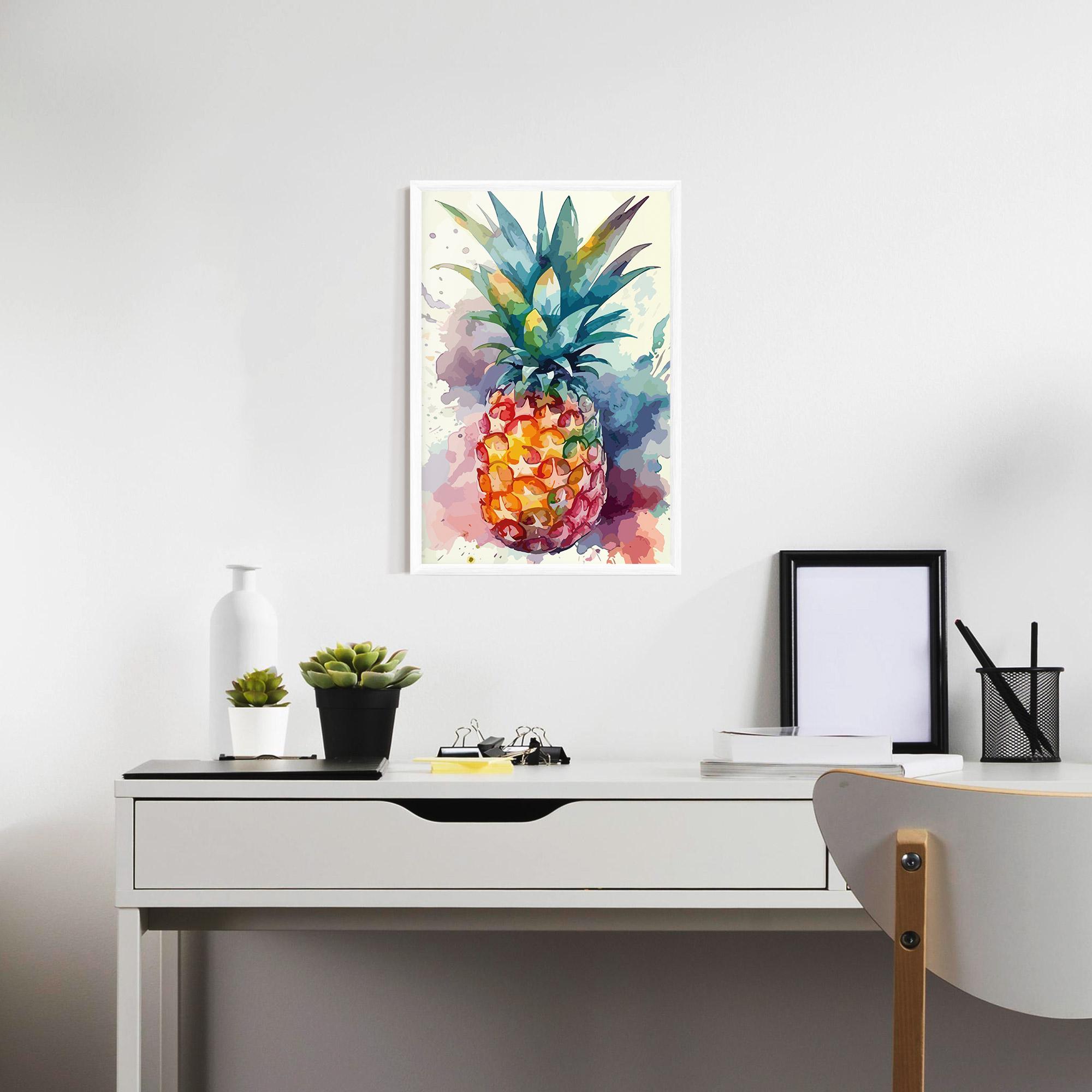 Gerahmte Poster Colorful Pineapple mockup 7