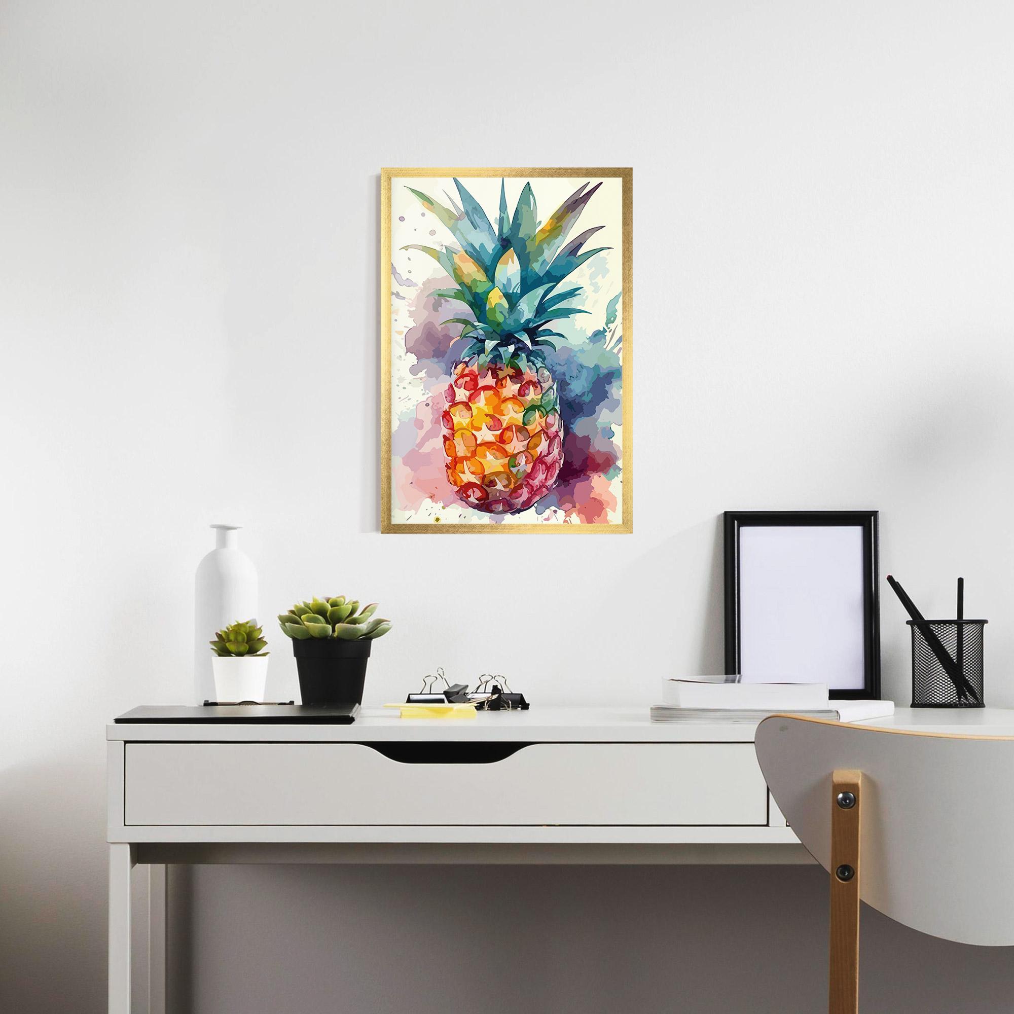 Gerahmte Poster Colorful Pineapple mockup 7