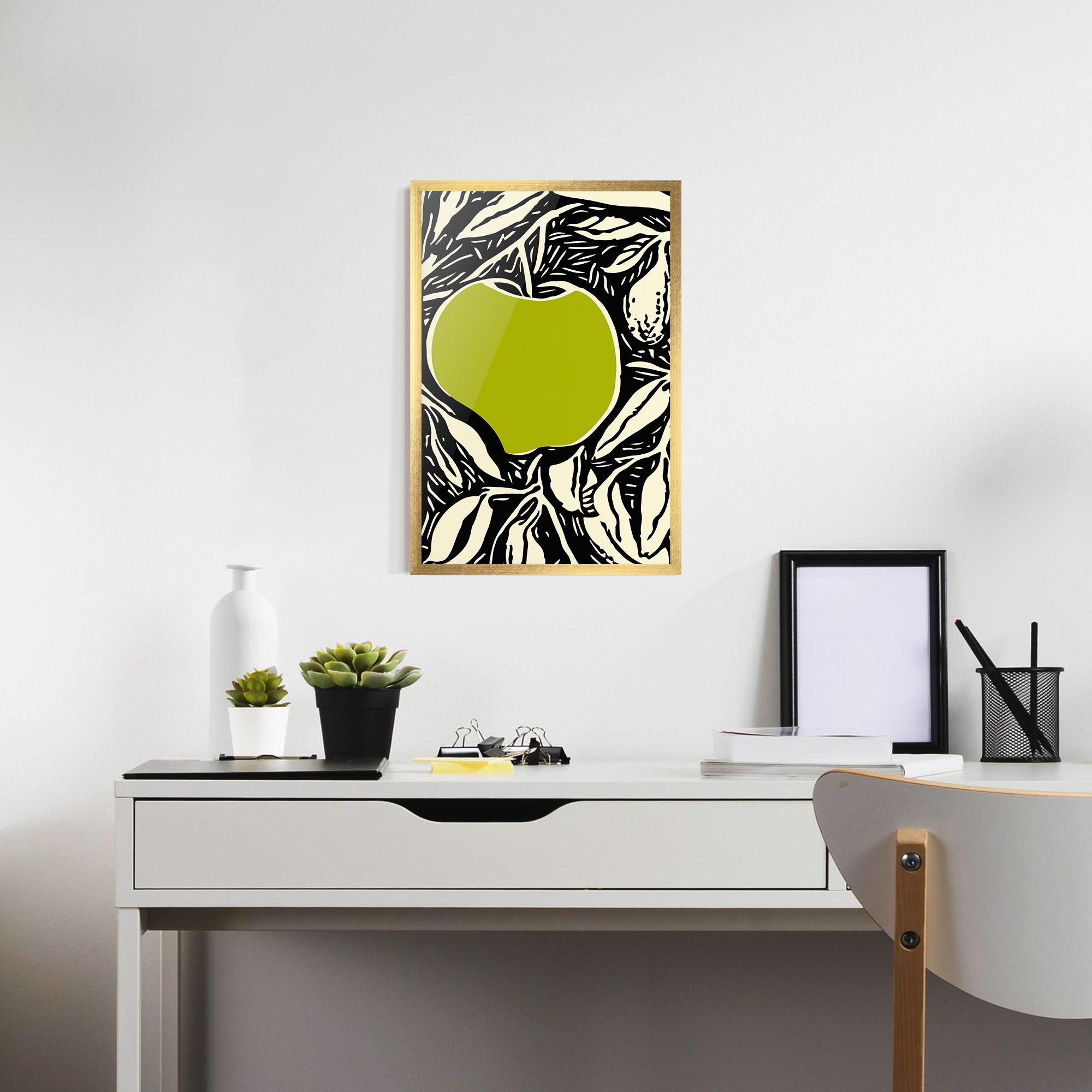 Gerahmte Poster Green Apple mockup 7