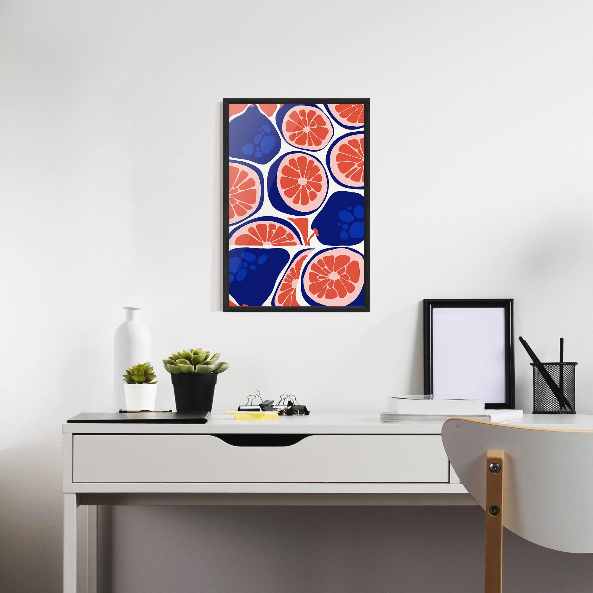 Gerahmte Poster Blue Pink Fruit mockup 7