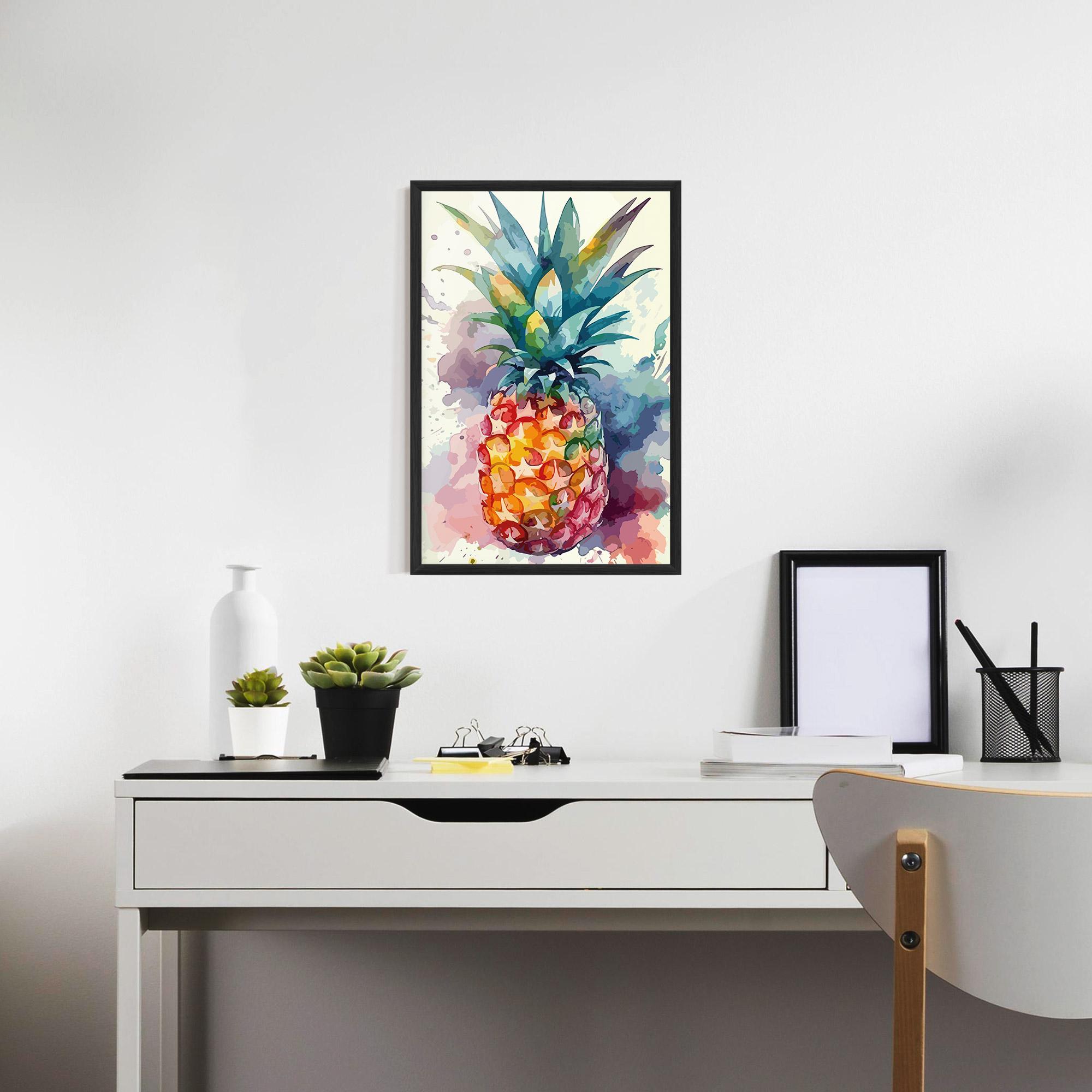 Gerahmte Poster Colorful Pineapple mockup 7