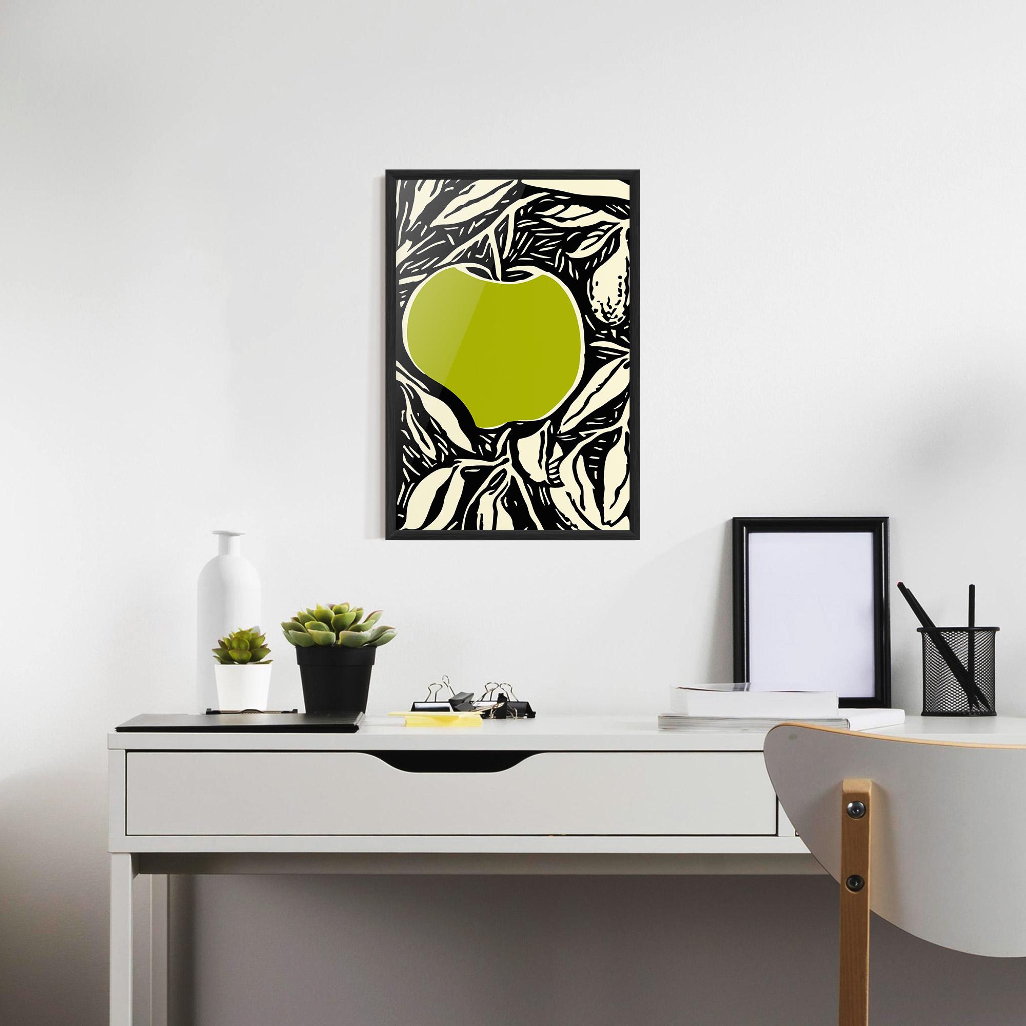 Gerahmte Poster Green Apple mockup 7