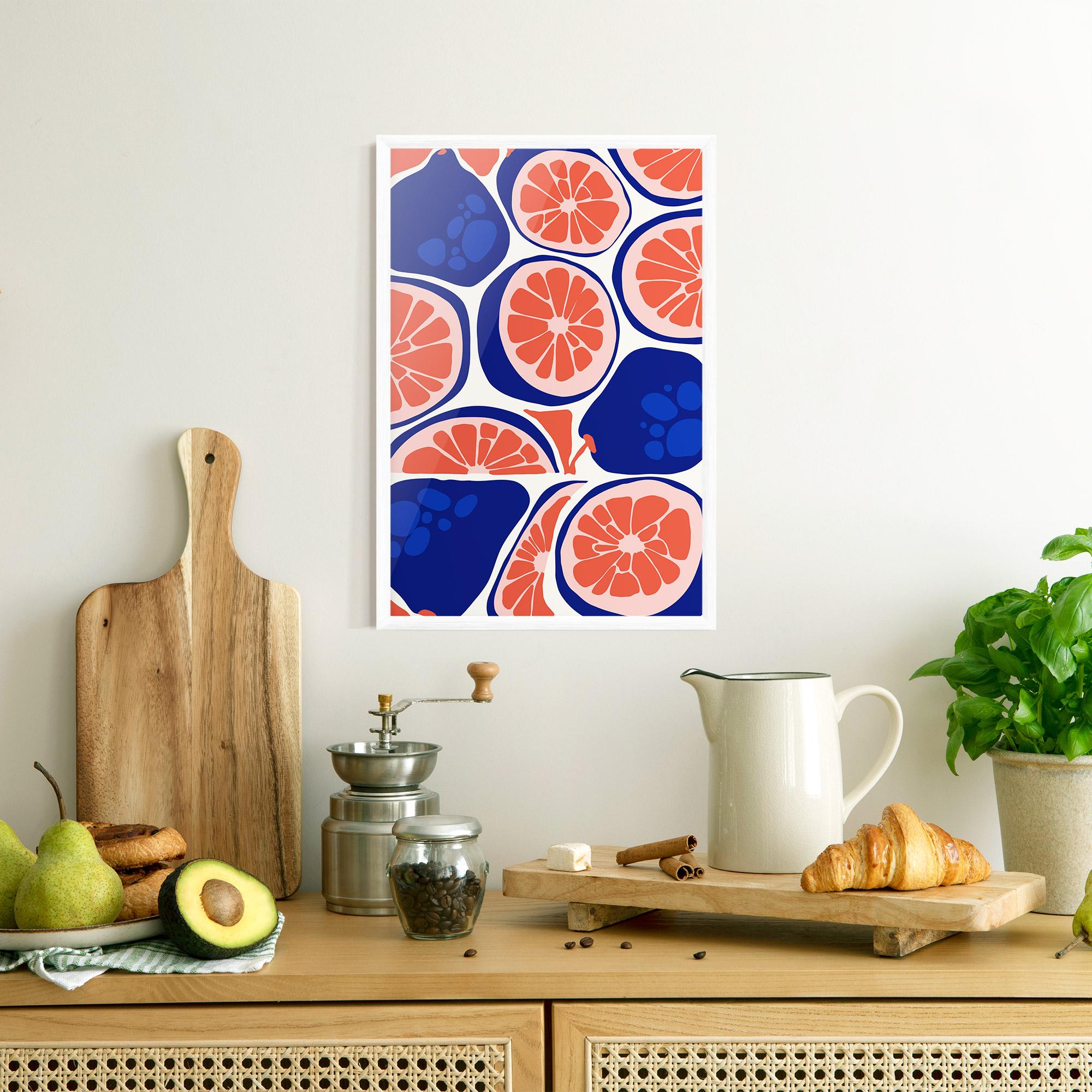 Gerahmte Poster Blue Pink Fruit mockup 8