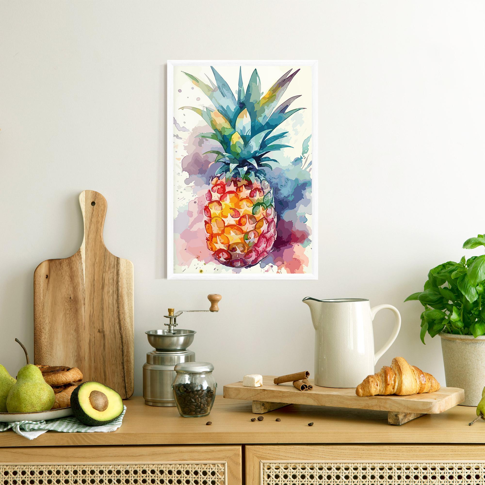 Gerahmte Poster Colorful Pineapple mockup 8