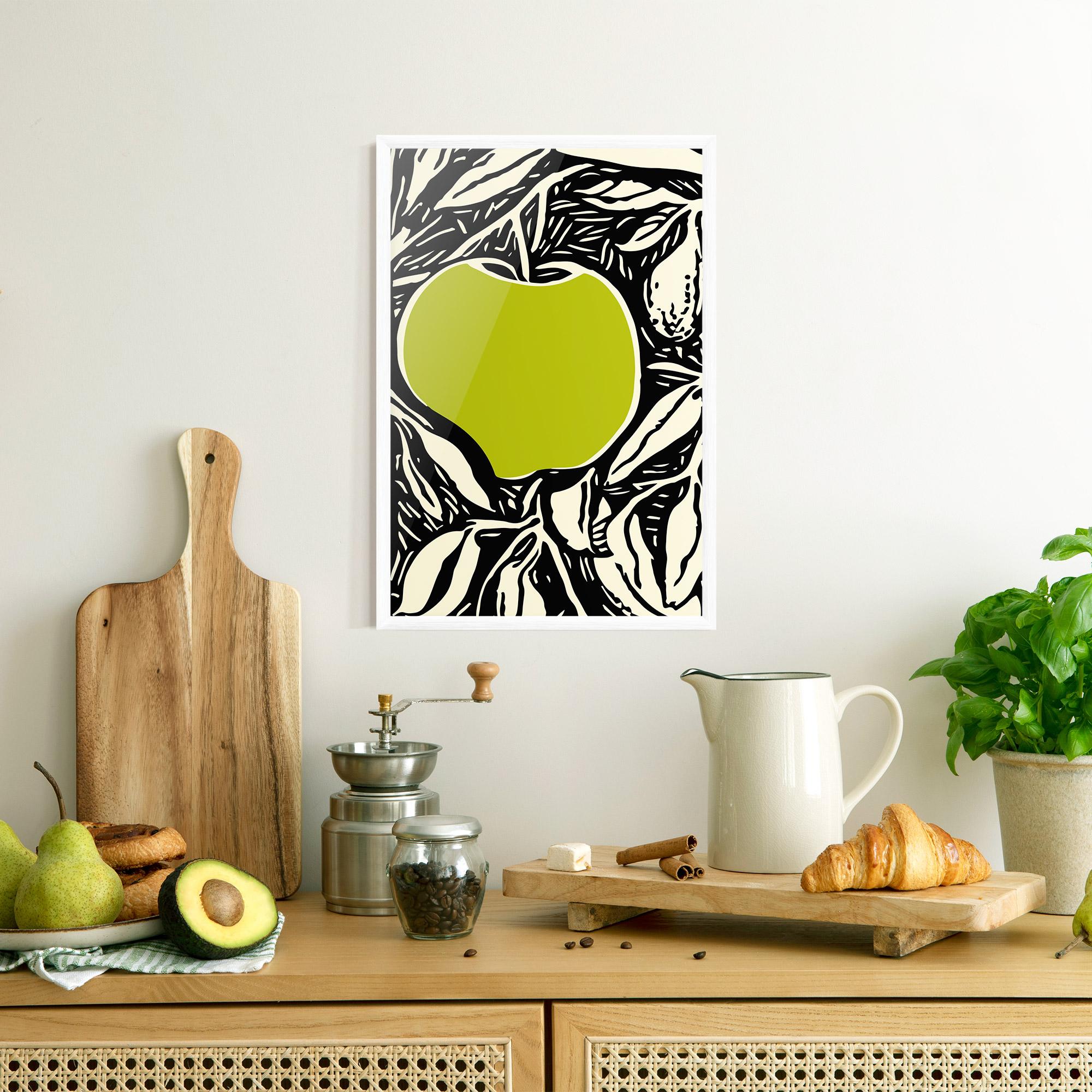 Gerahmte Poster Green Apple mockup 8