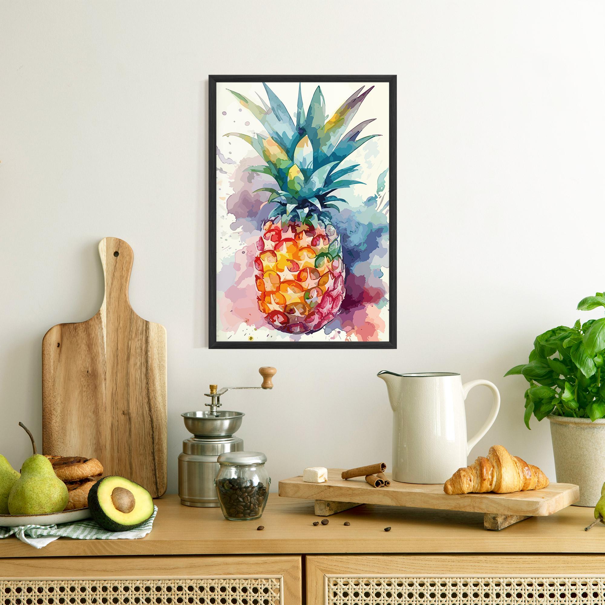 Gerahmte Poster Colorful Pineapple mockup 8