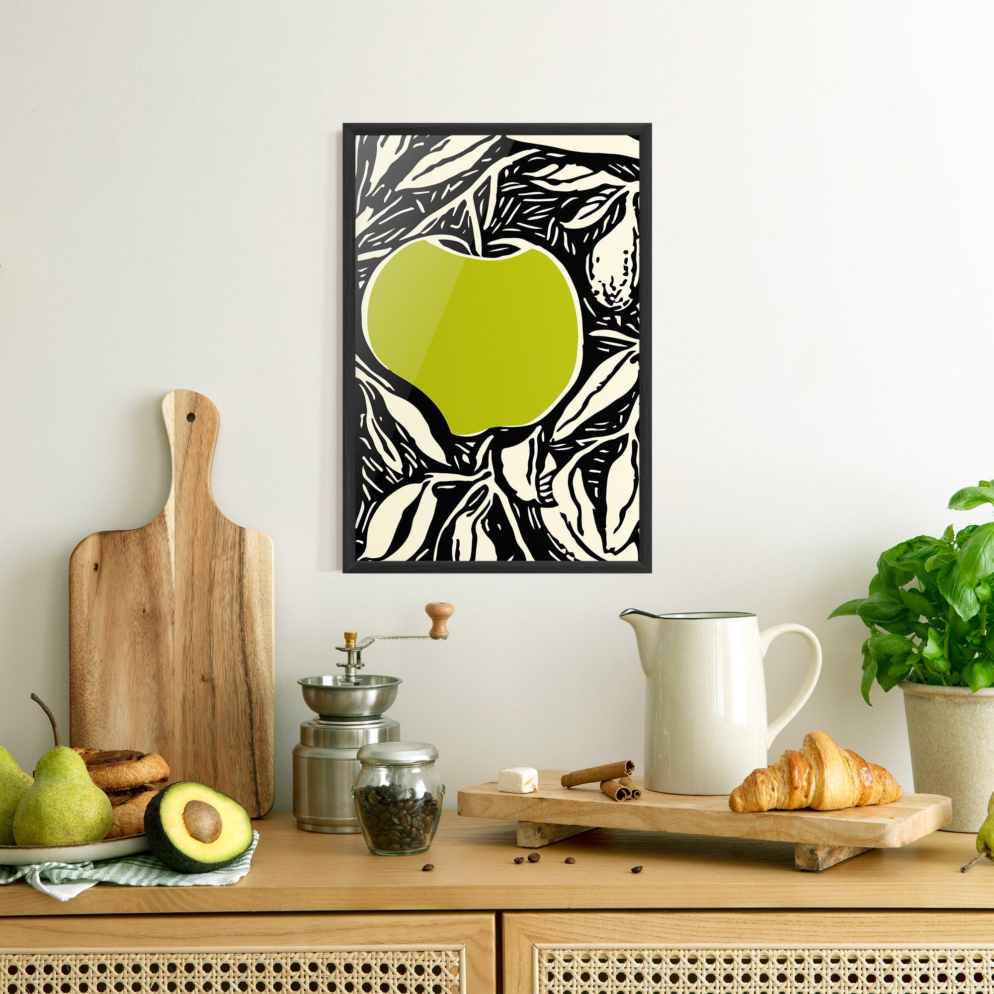 Gerahmte Poster Green Apple mockup 8