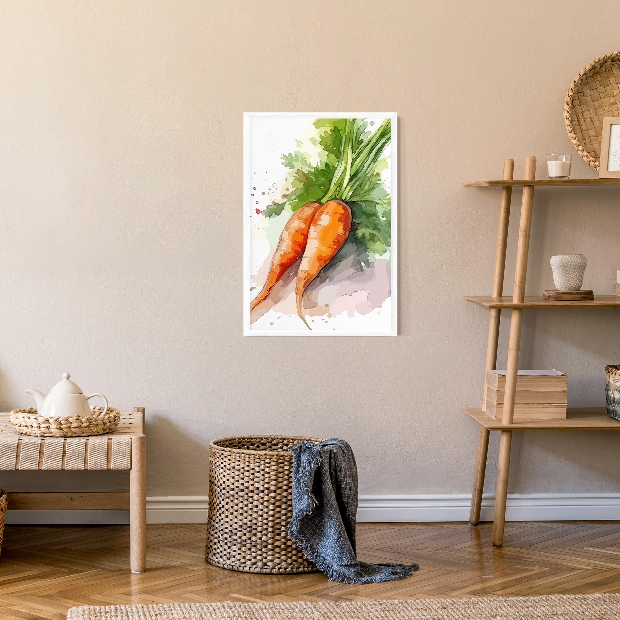 Gerahmte Poster Carrot Watercolor mockup 9