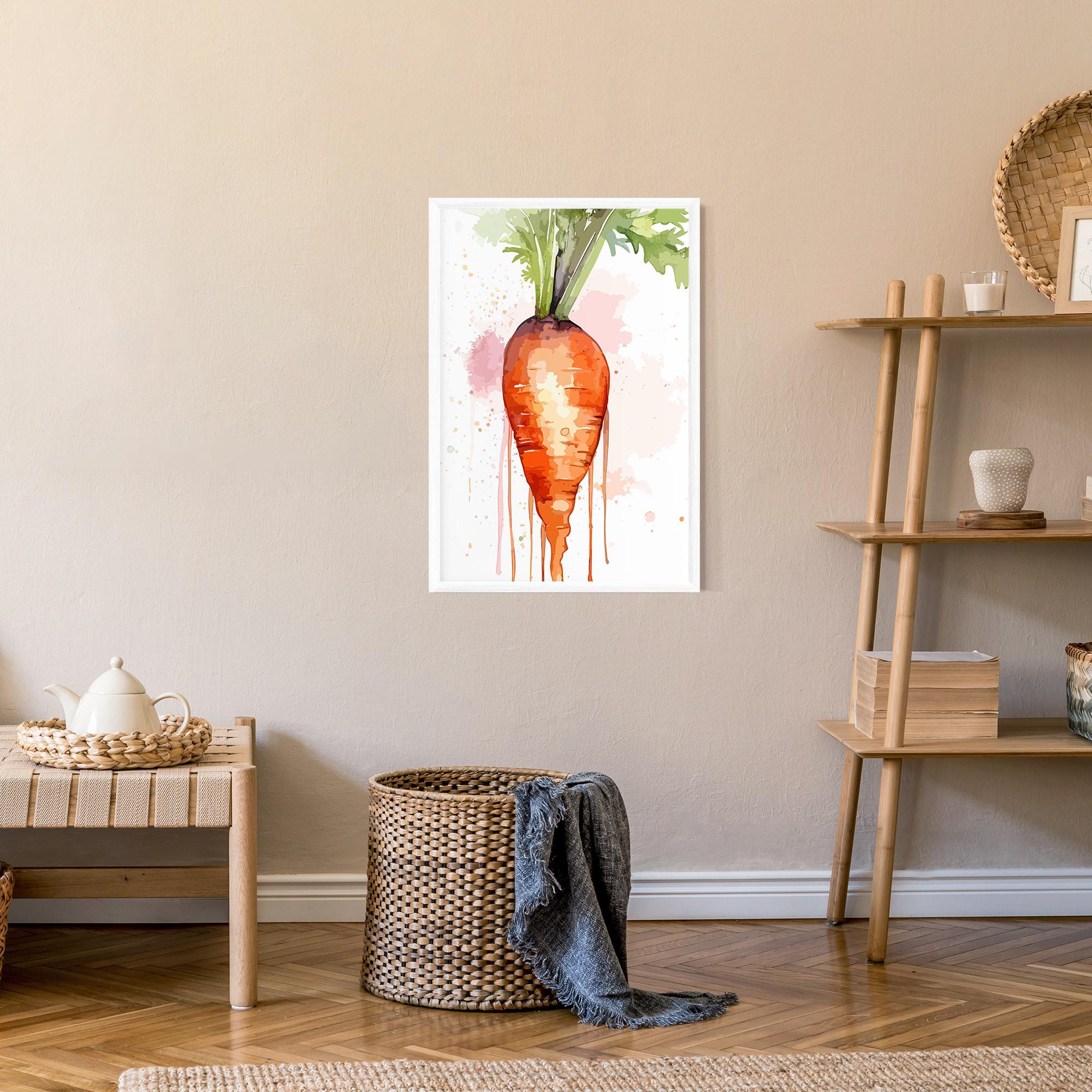 Gerahmte Poster Watercolor Carrot mockup 9