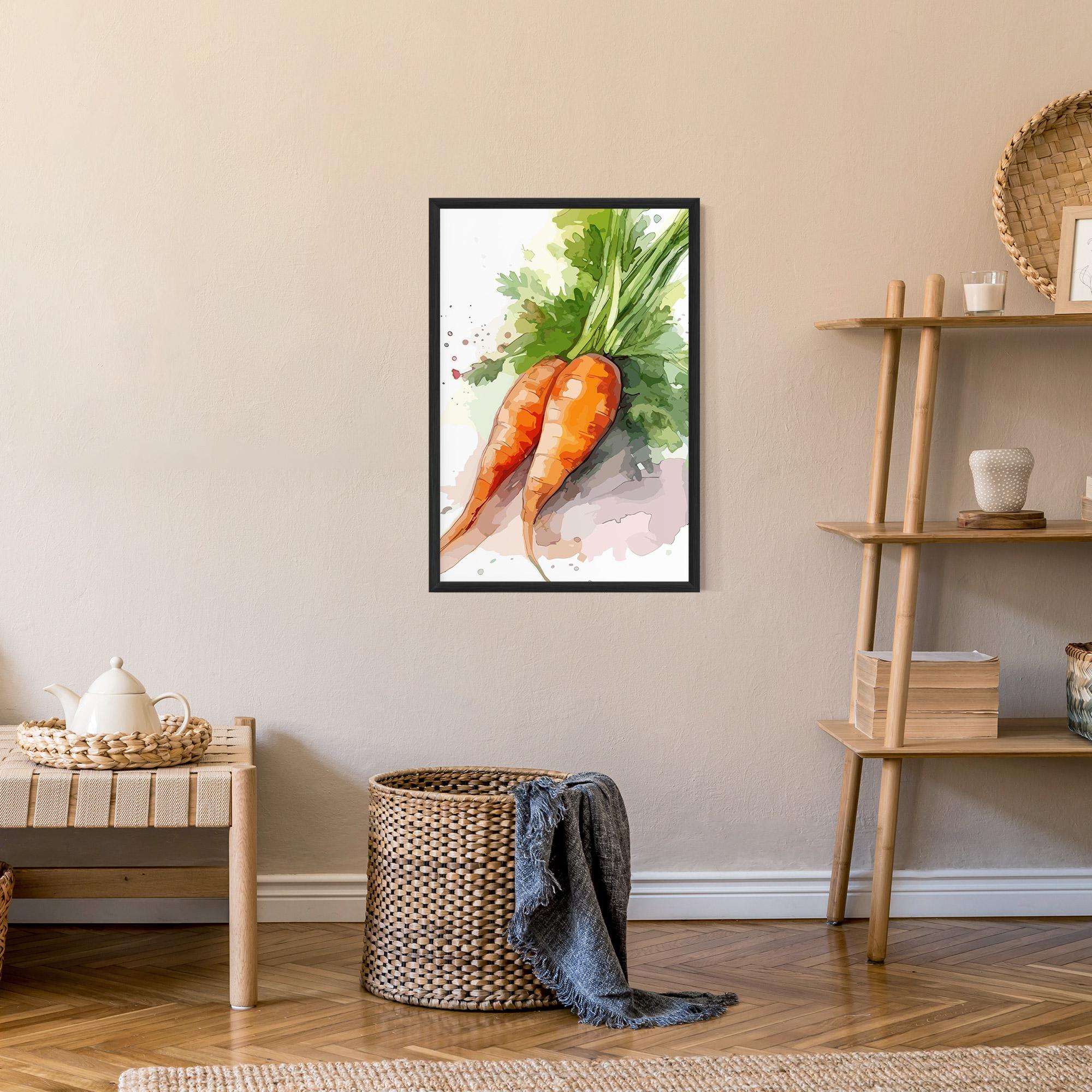 Gerahmte Poster Carrot Watercolor mockup 9