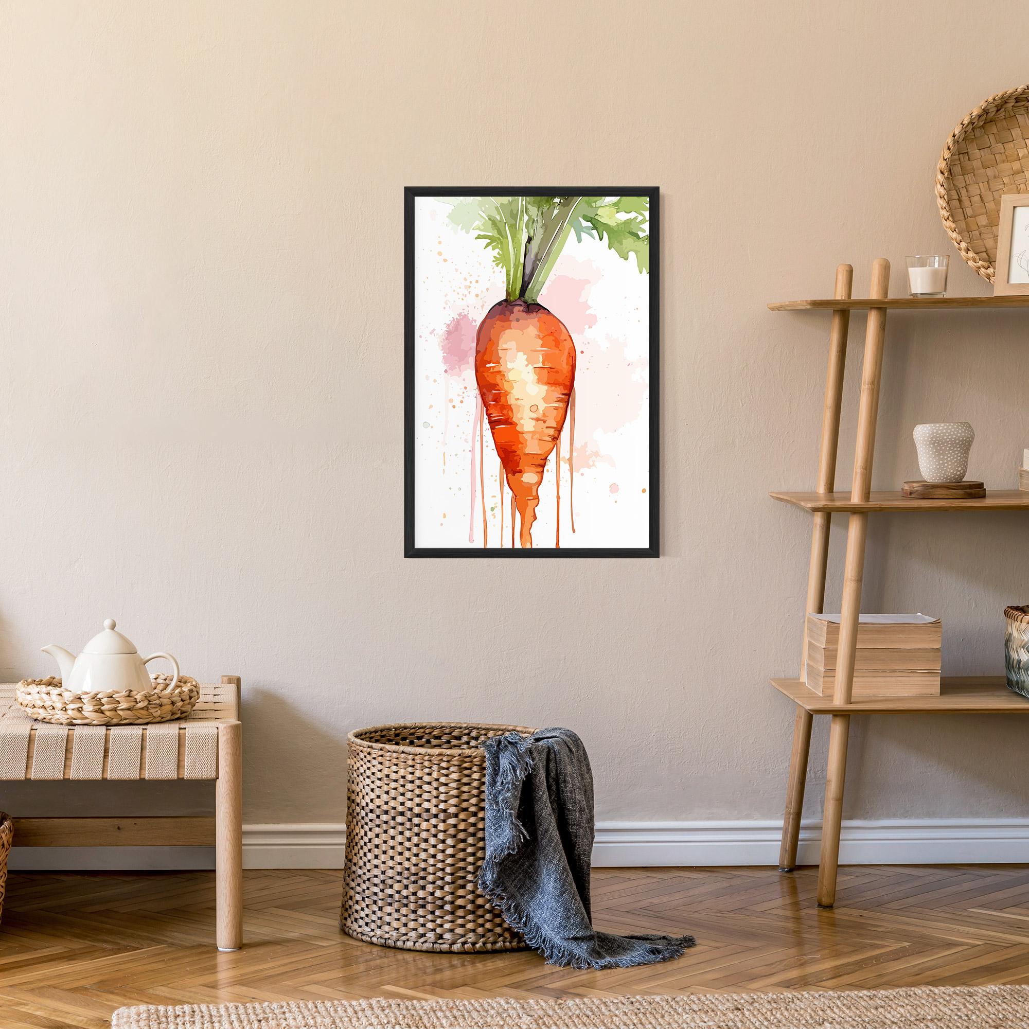 Gerahmte Poster Watercolor Carrot mockup 9