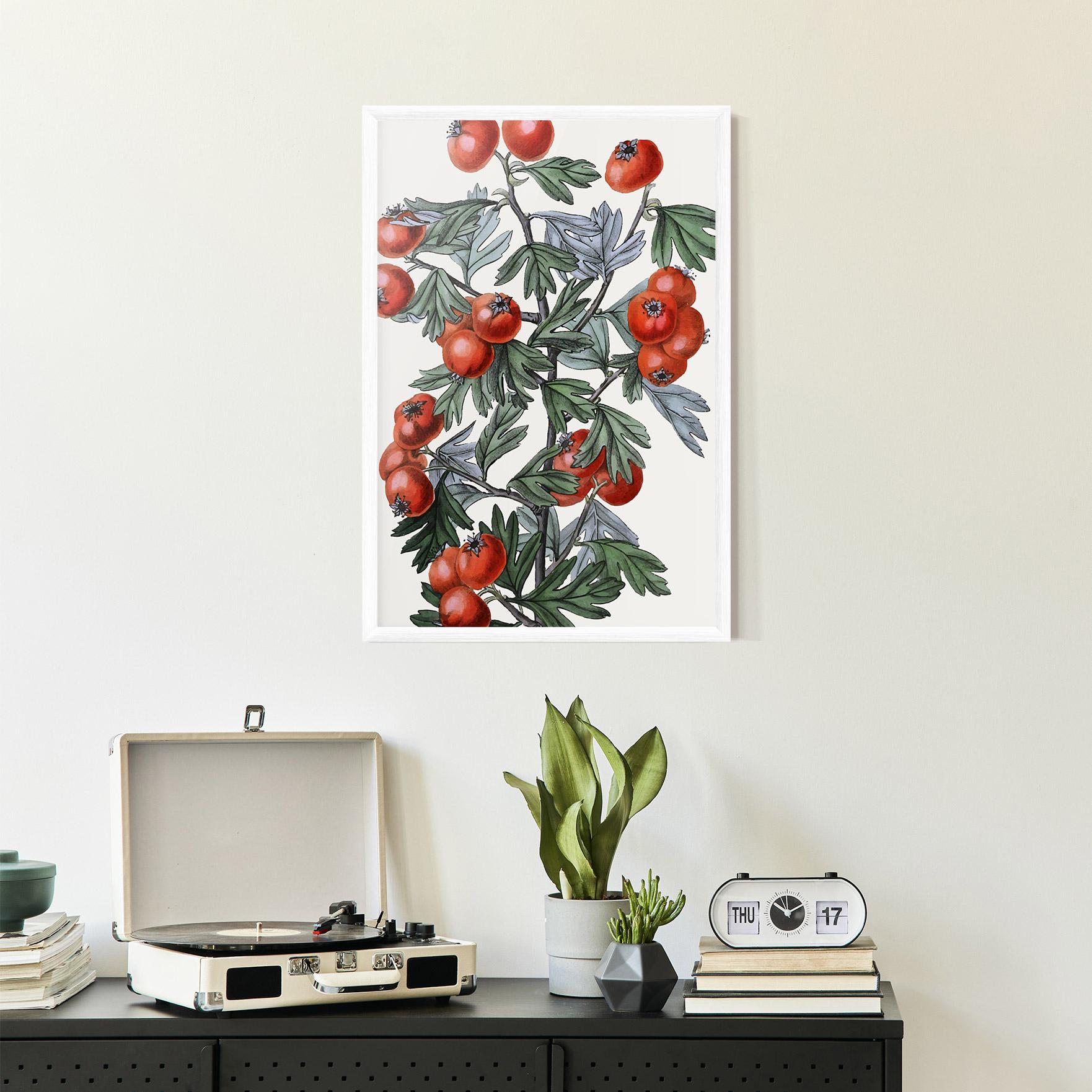 Gerahmte Poster Cherry Drawing mockup 2