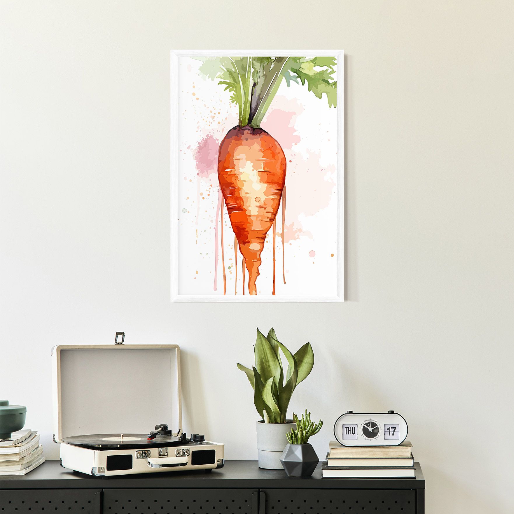 Watercolor Carrot mockup 2