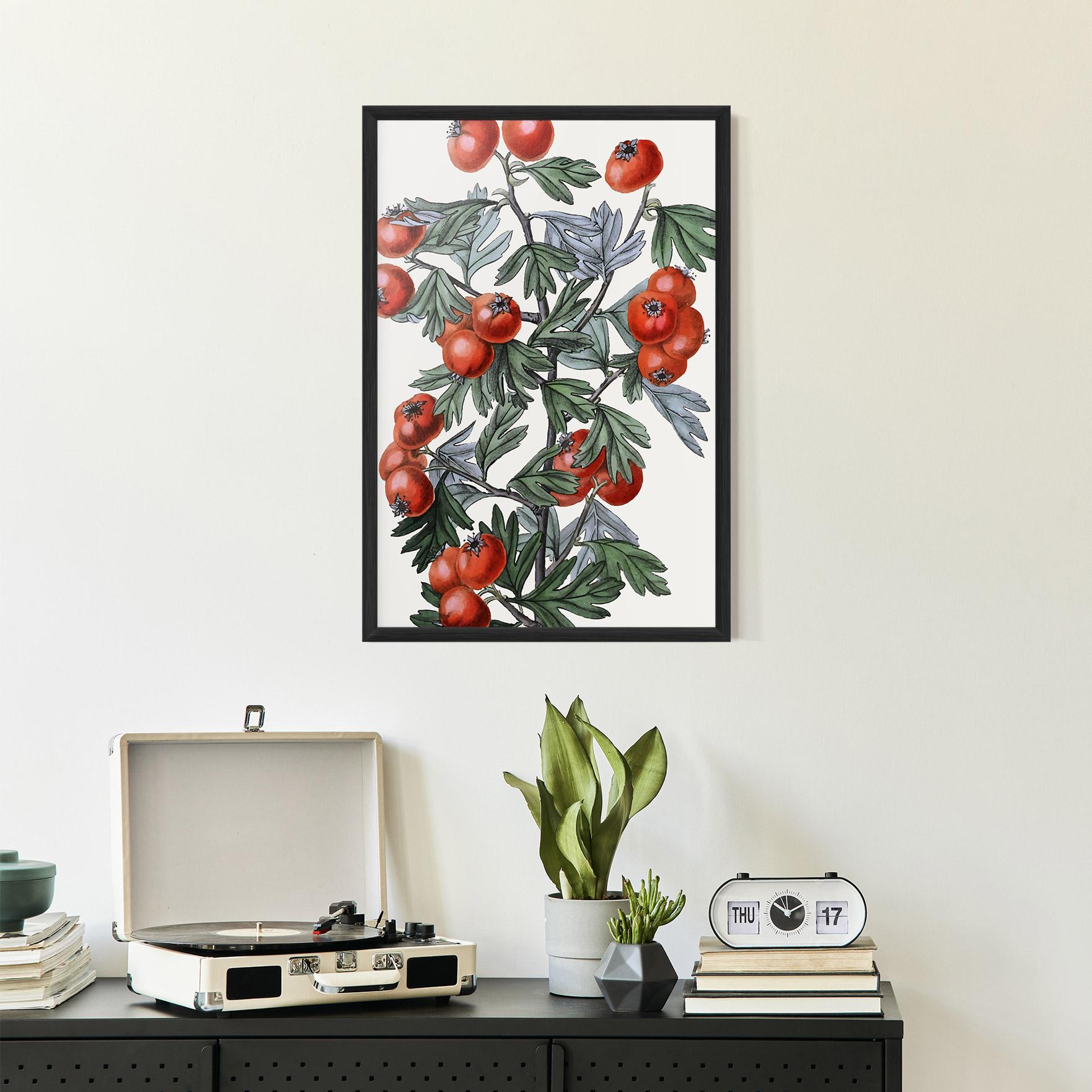 Gerahmte Poster Cherry Drawing mockup 2