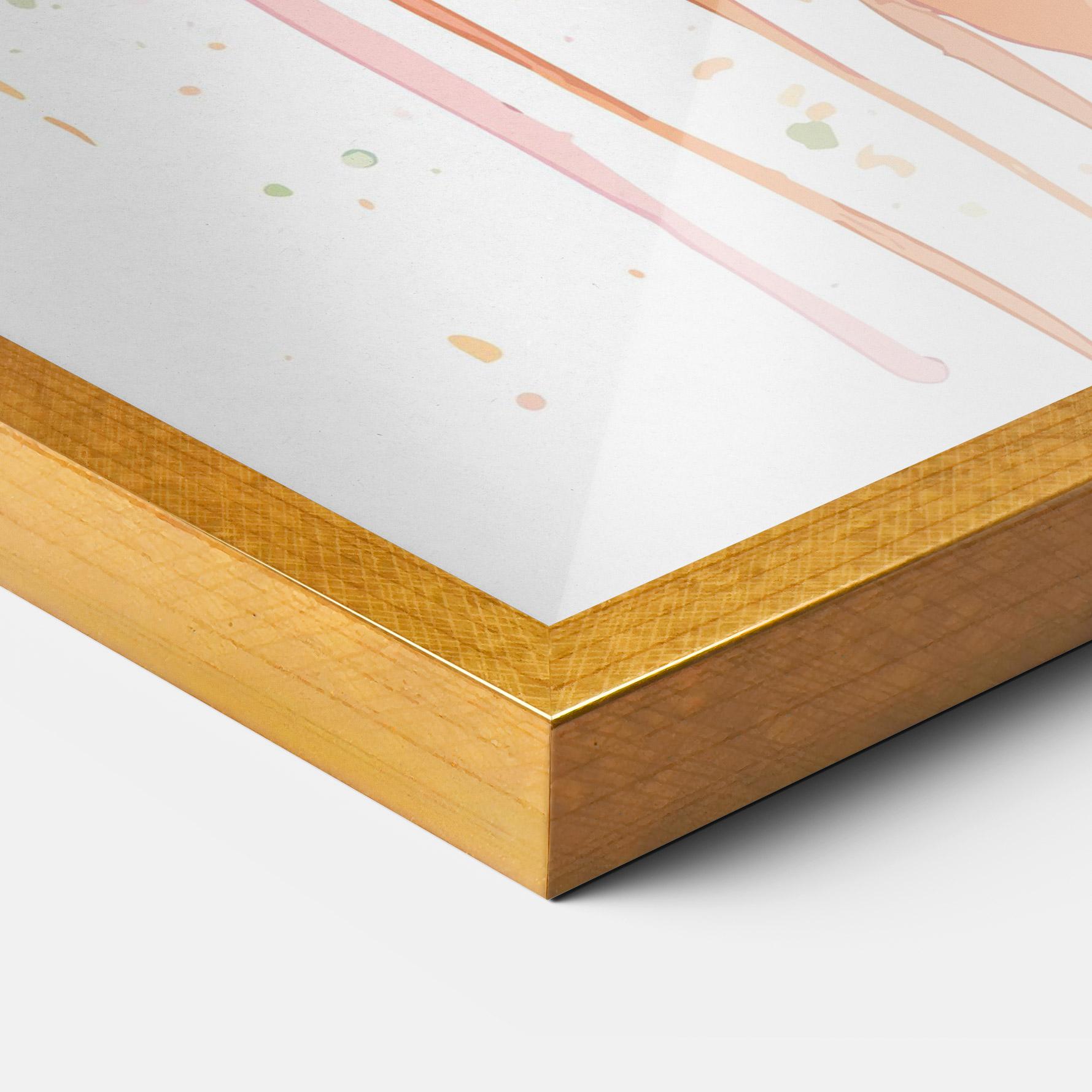 Gerahmte Poster Watercolor Carrot mockup 3