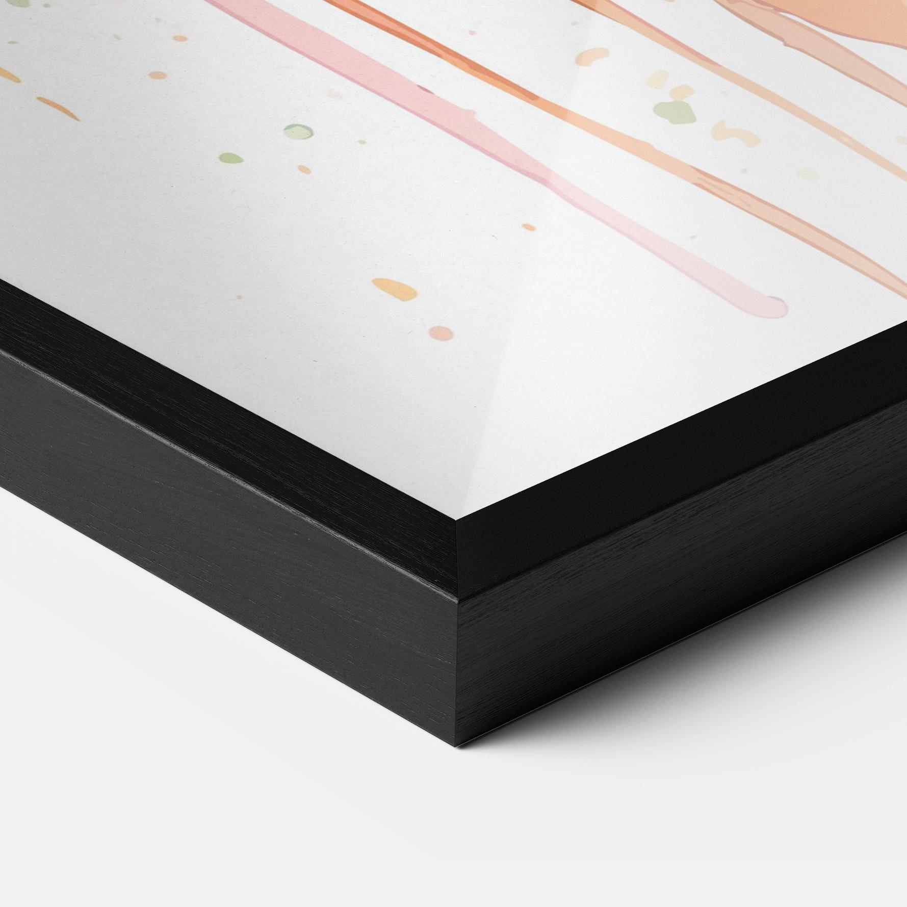 Gerahmte Poster Watercolor Carrot mockup 3