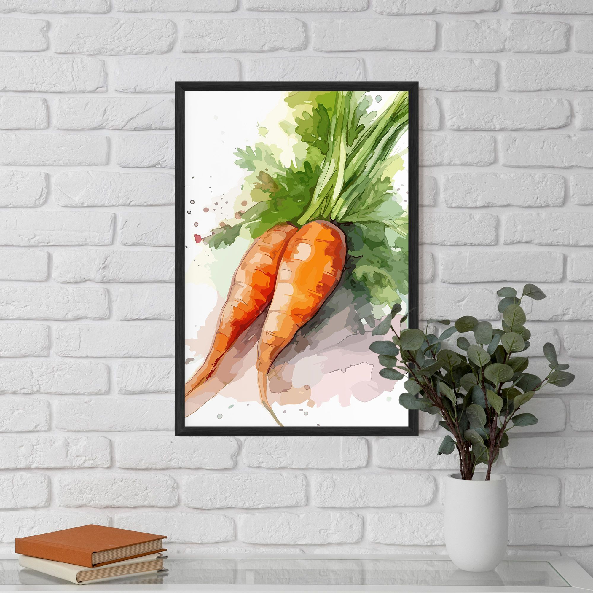Carrot Watercolor mockup 5
