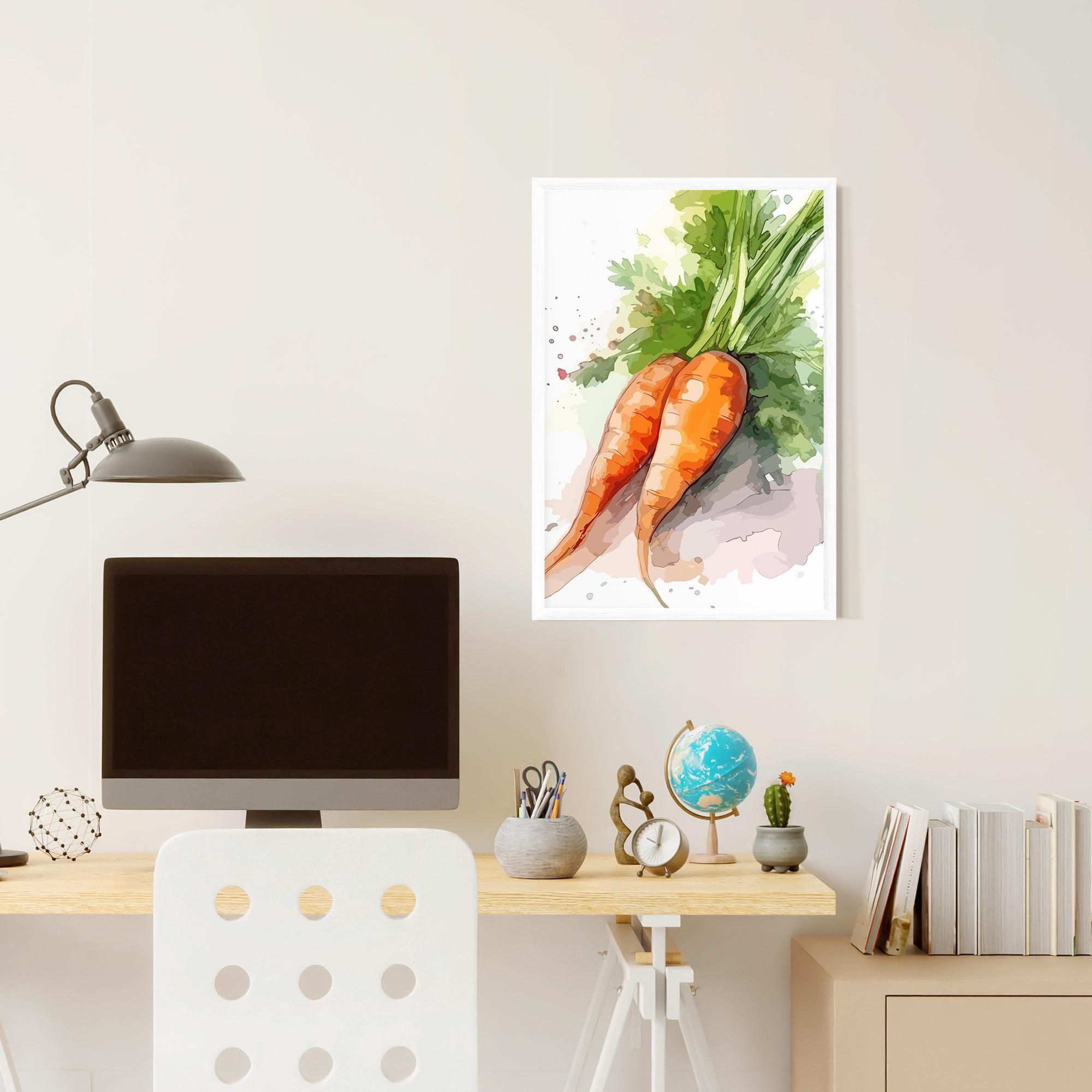 Gerahmte Poster Carrot Watercolor mockup 6