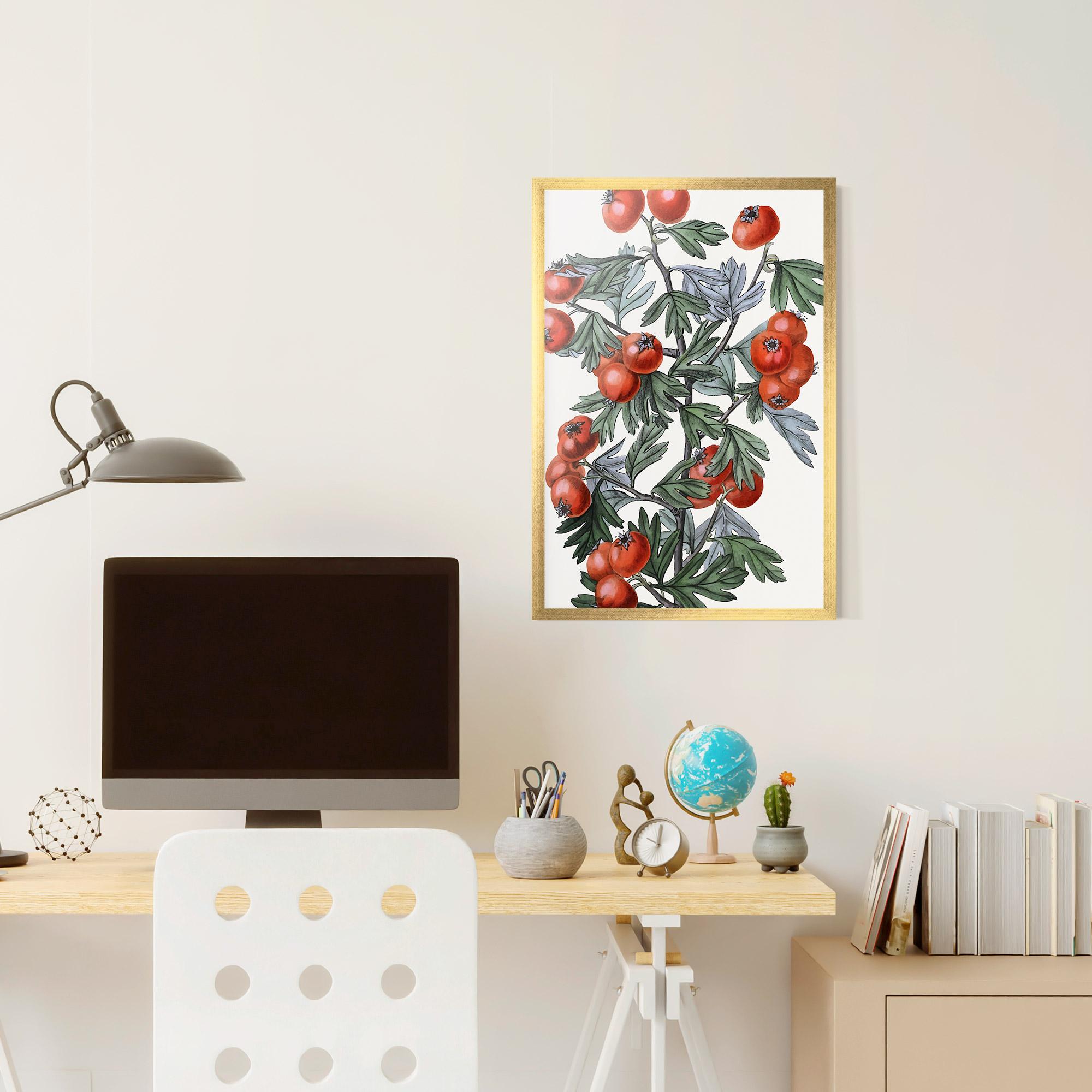 Gerahmte Poster Cherry Drawing mockup 6