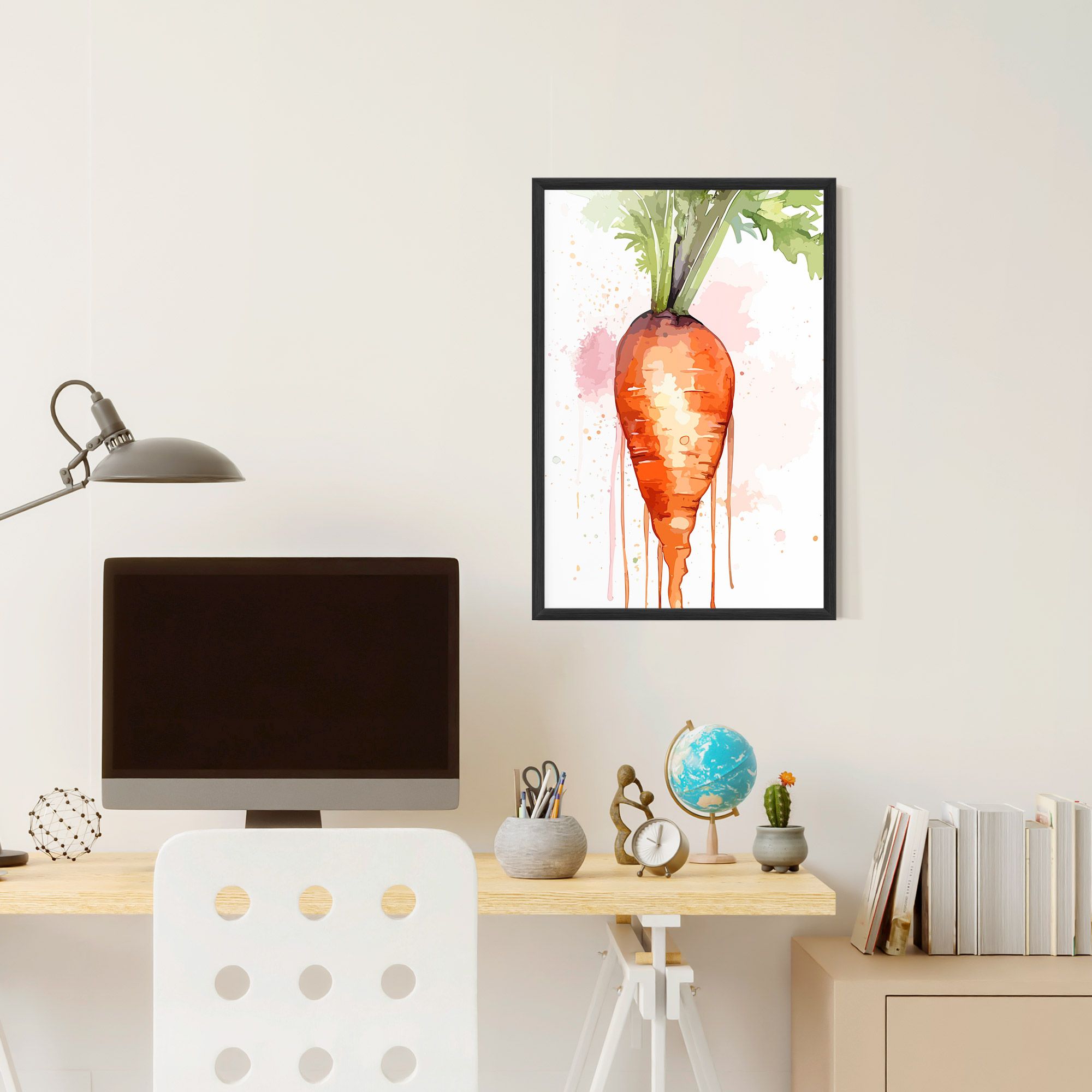Watercolor Carrot mockup 6
