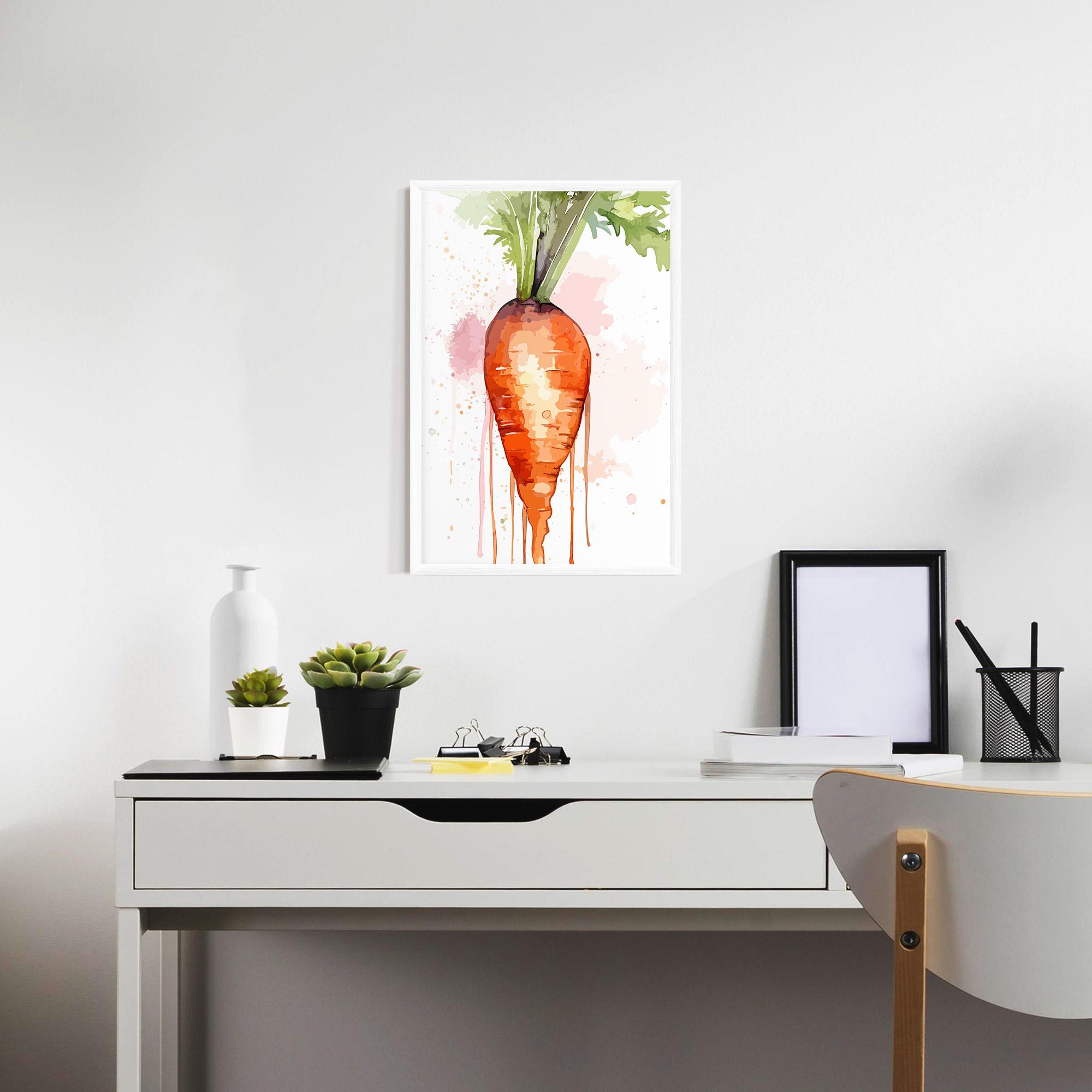 Gerahmte Poster Watercolor Carrot mockup 7
