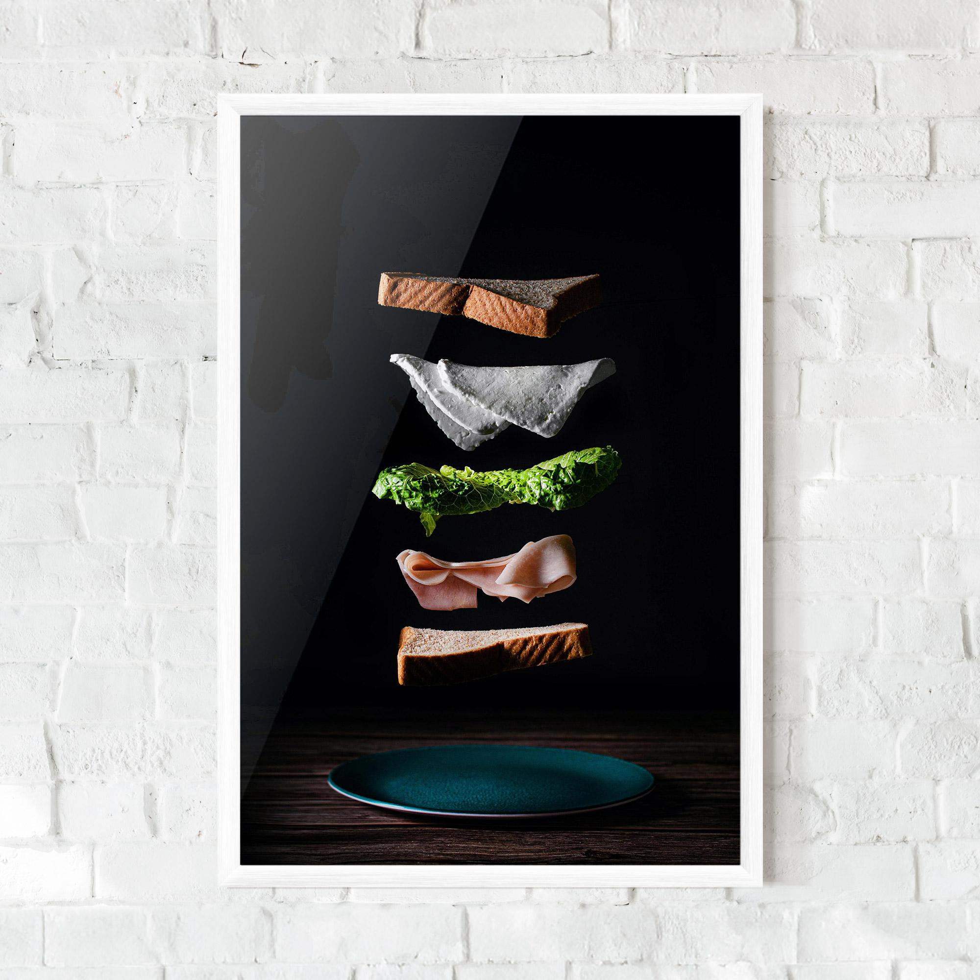 Gerahmte Poster Floating Sandwich mockup 0