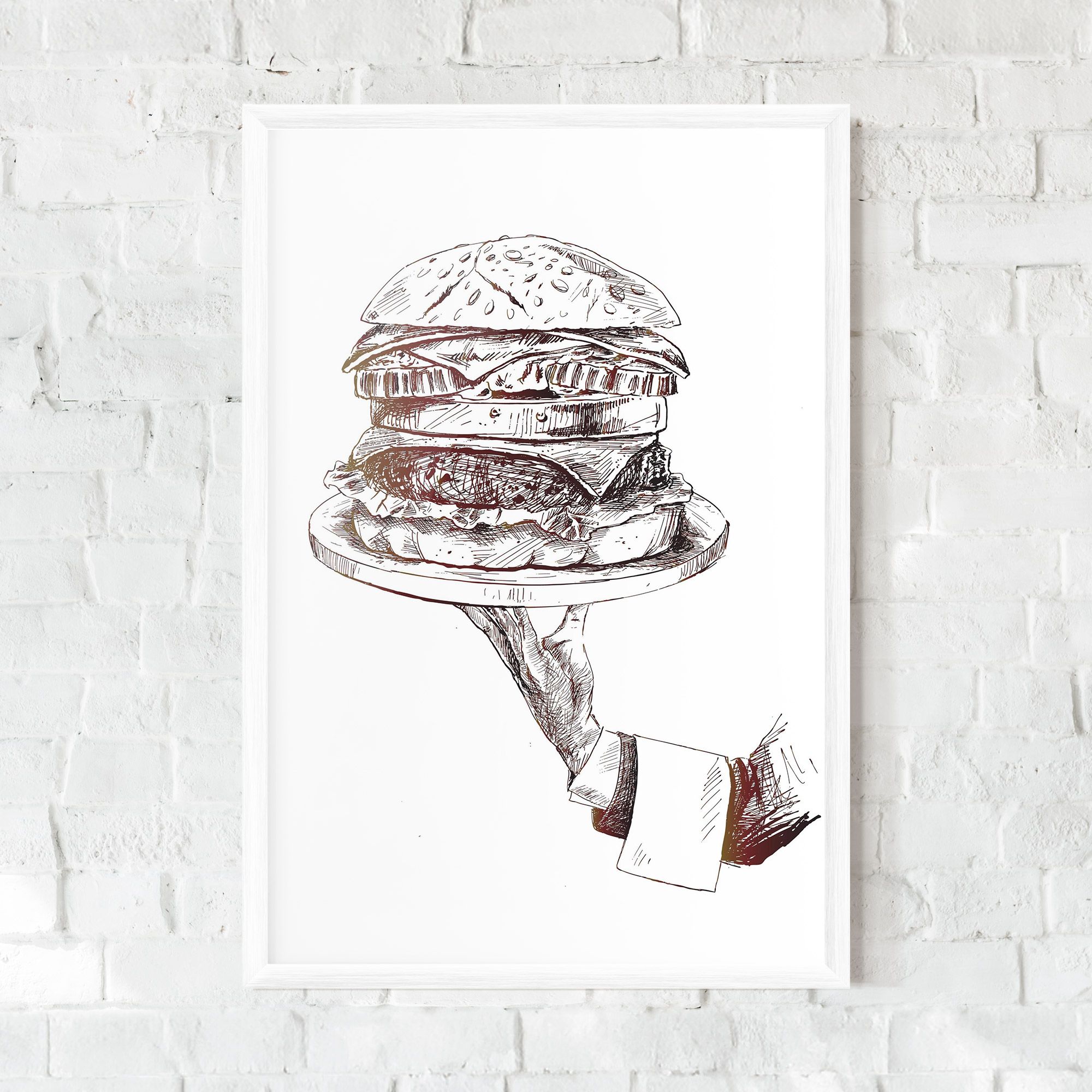 Holding Hamburger mockup 0